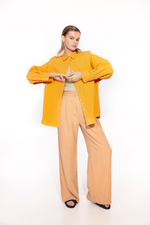 Nude Lucy Blair Tailored Pant In A Light Yellow Toned Dune Colour