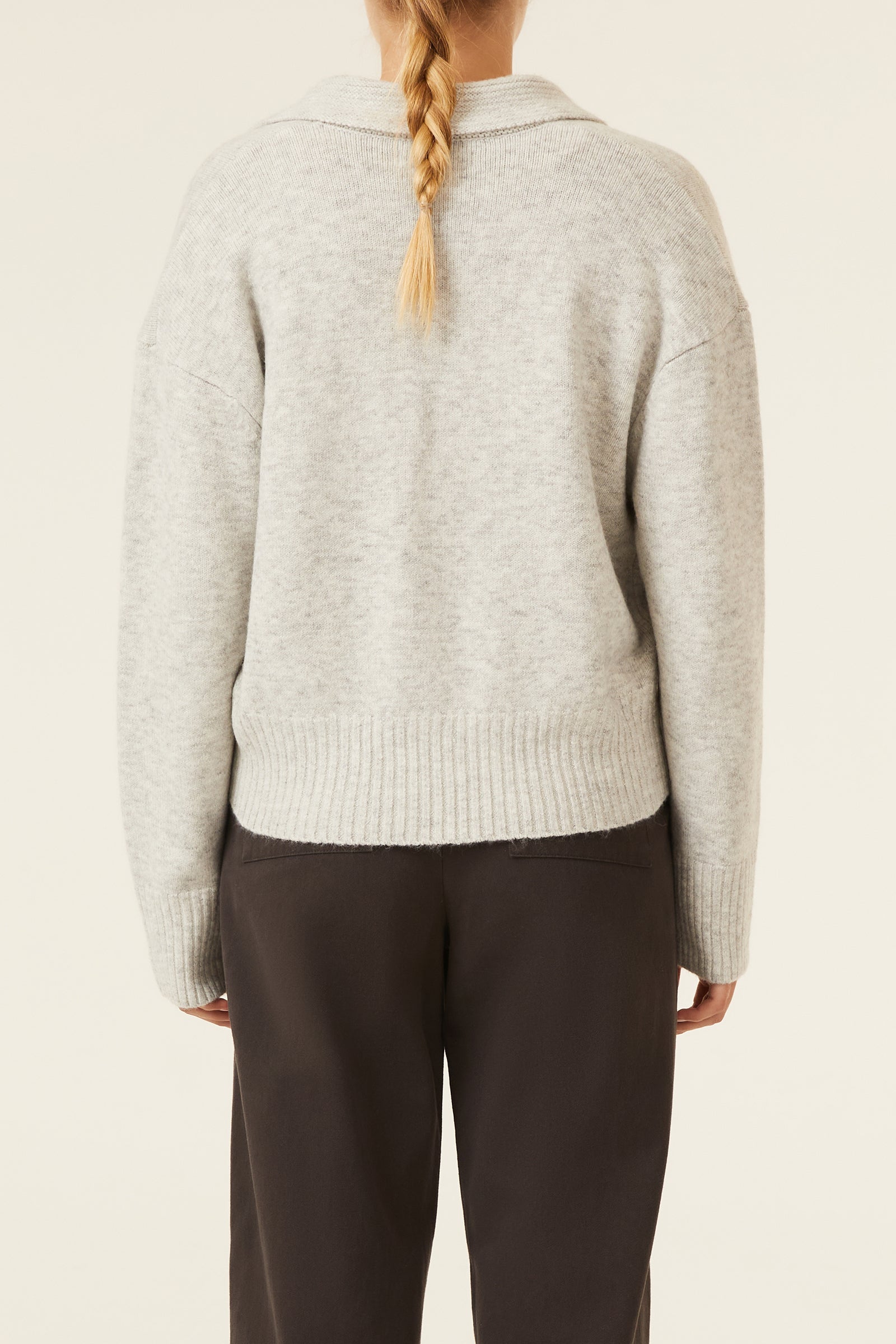 Nude Lucy Kinsley Rugby Knit In Grey Marle 