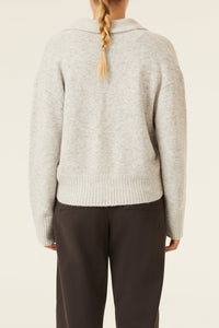 Nude Lucy Kinsley Rugby Knit In Grey Marle
