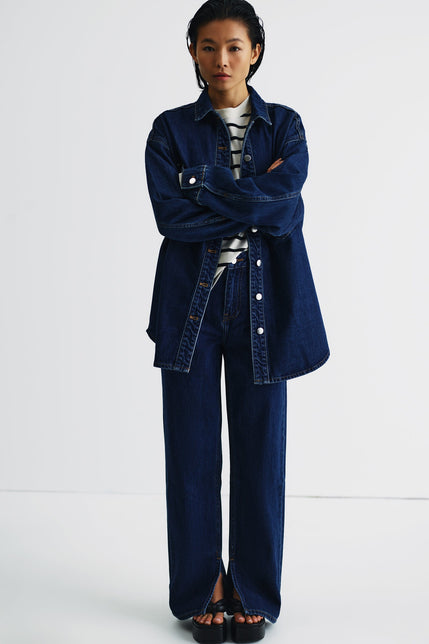 Organic Denim Overshirt Force Blue 