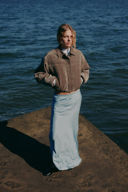 Lawton Tencel Skirt Frost 