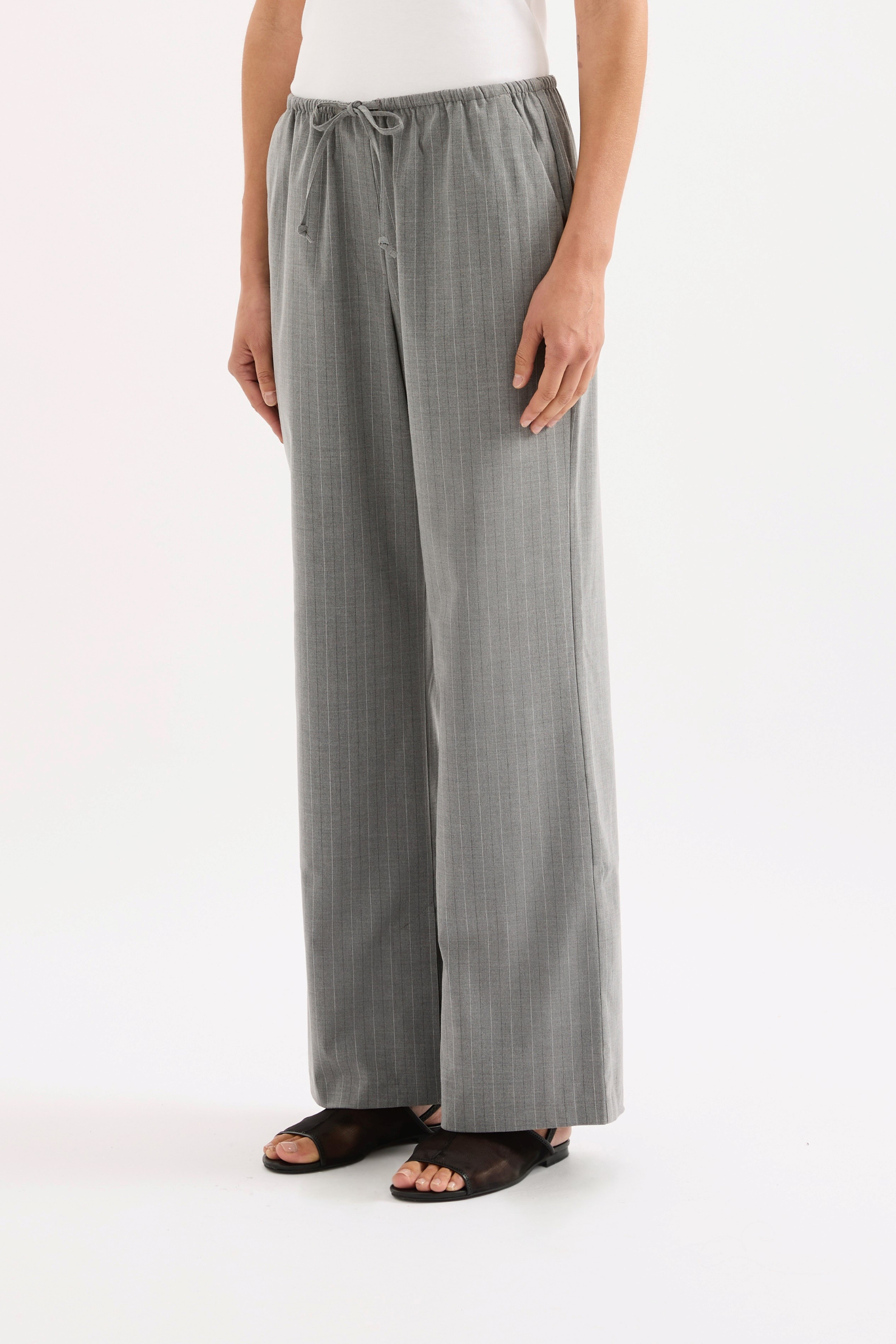 Cilia Drawstring Pant Steel Stripe 