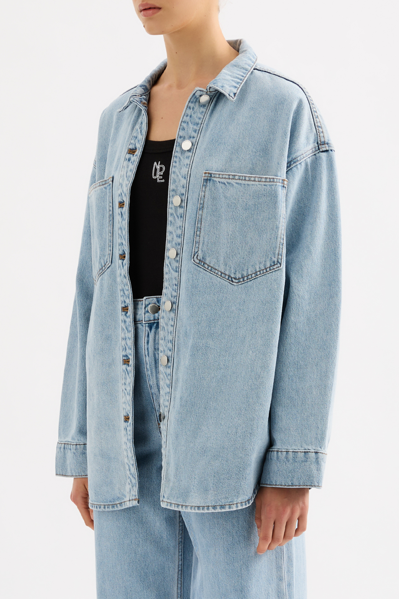 Organic Denim Overshirt 90s Blue Wash 