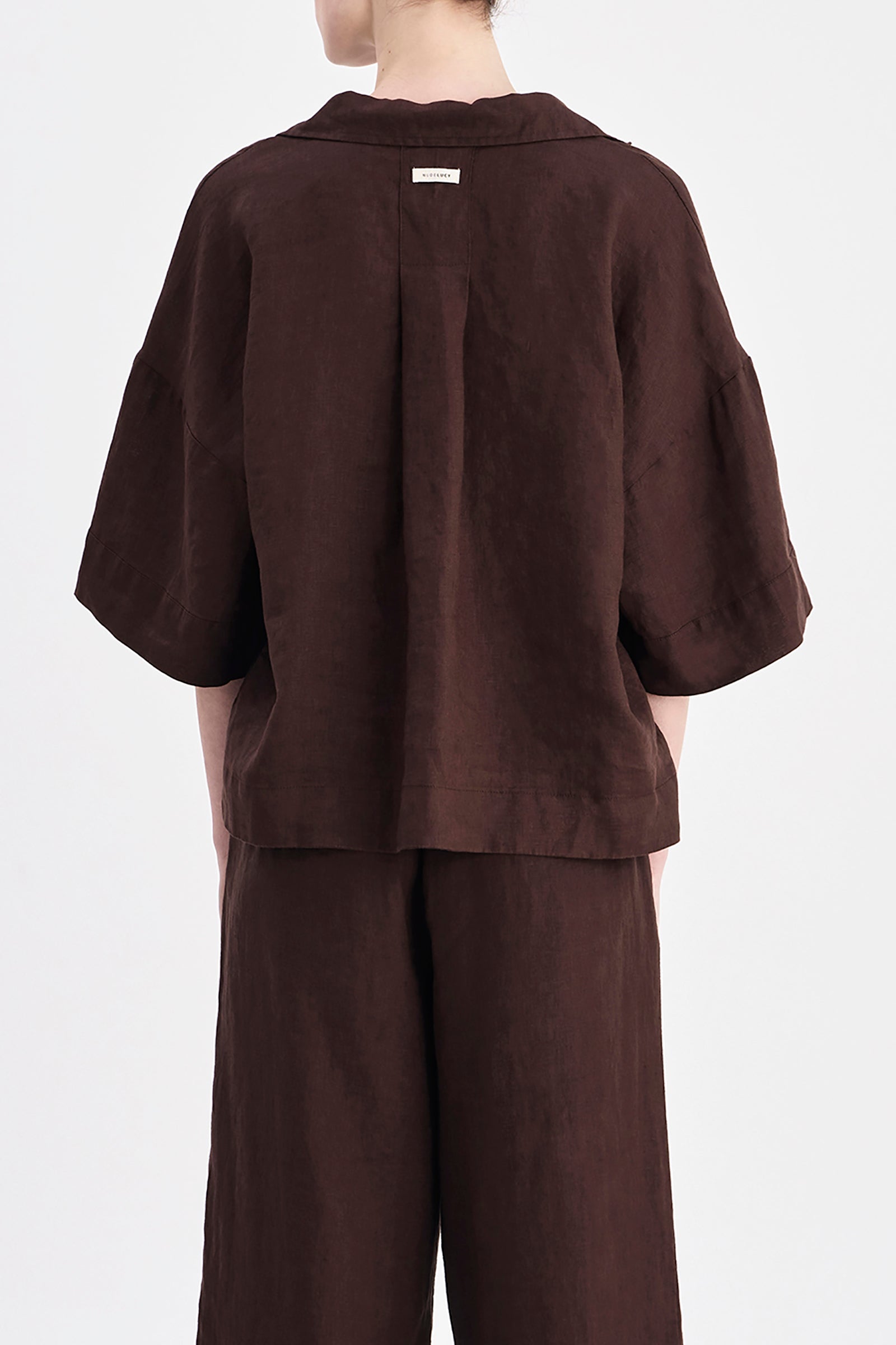 Lounge Linen Shirt Chocolate 
