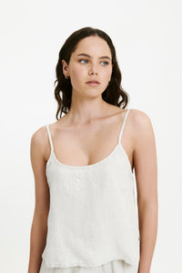 Nude Lucy Lounge Linen Camisole Top Natural  