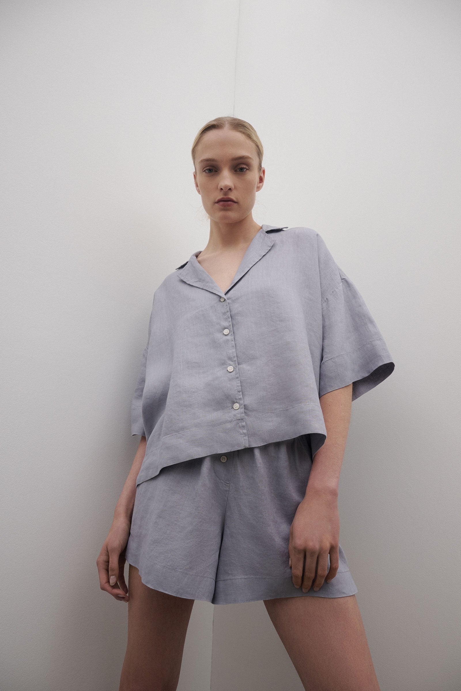 Lounge Linen Shirt Storm 