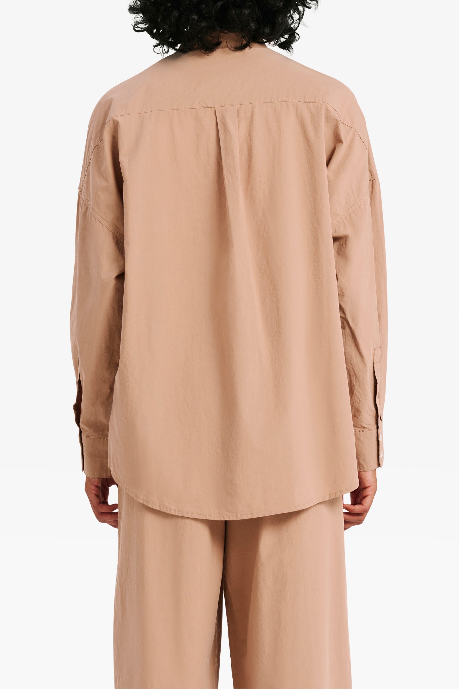 Nude Lucy Cruz Poplin Shirt In A Brown Sesame Colour 