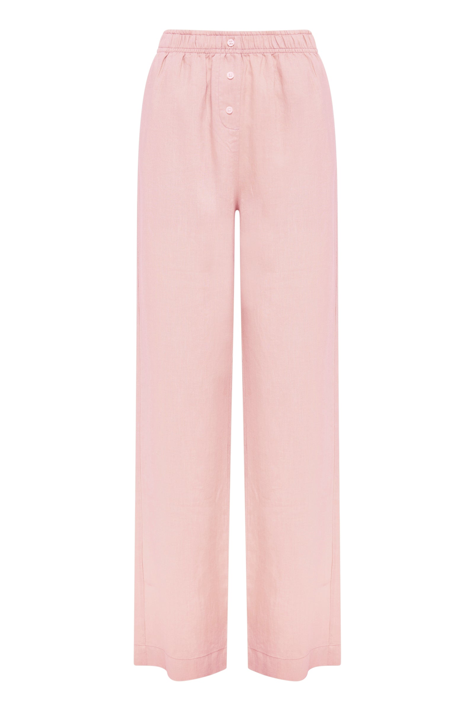 Lounge Linen Crop Pant Blush 