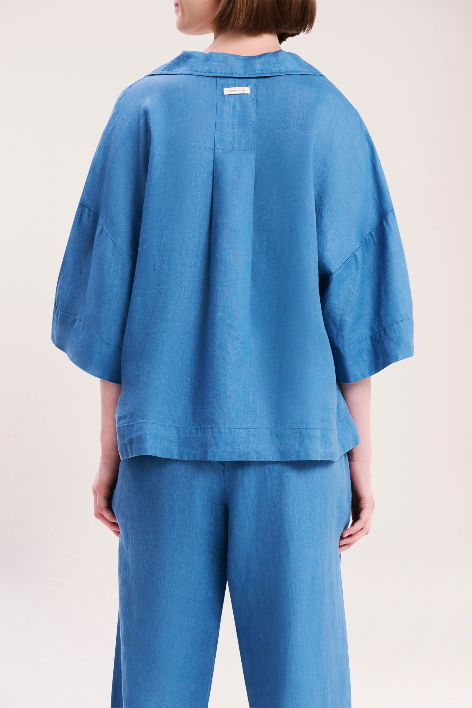 Nude Lucy Lounge Linen Shirt In Storm 