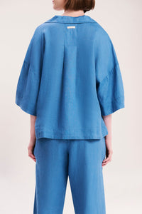 Nude Lucy Lounge Linen Shirt in Storm