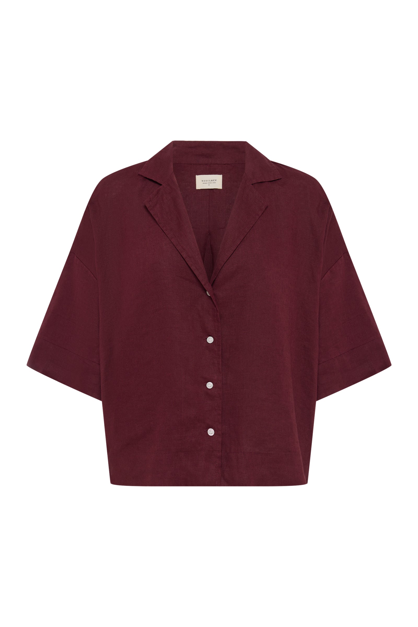 Lounge Linen Shirt Merlot 