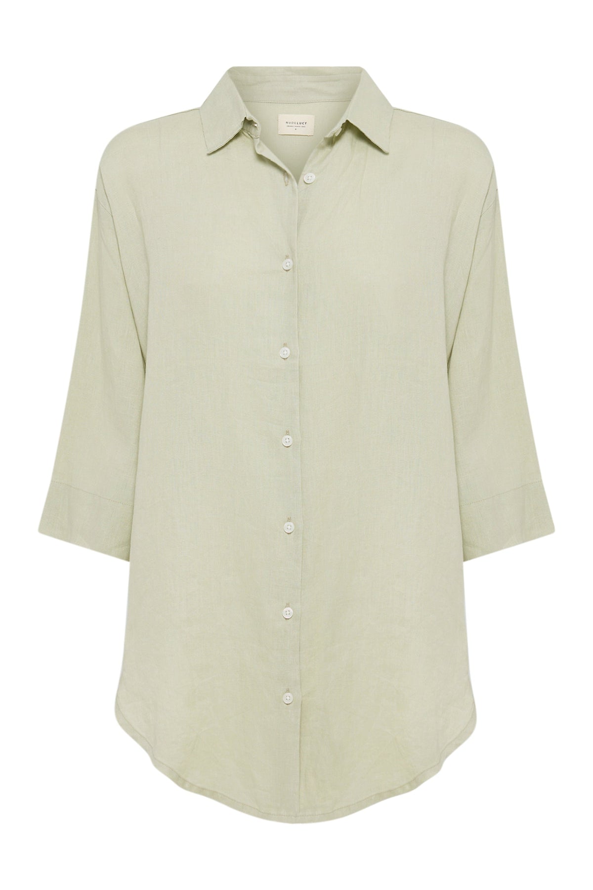 Lounge Linen Longline Shirt Dew 