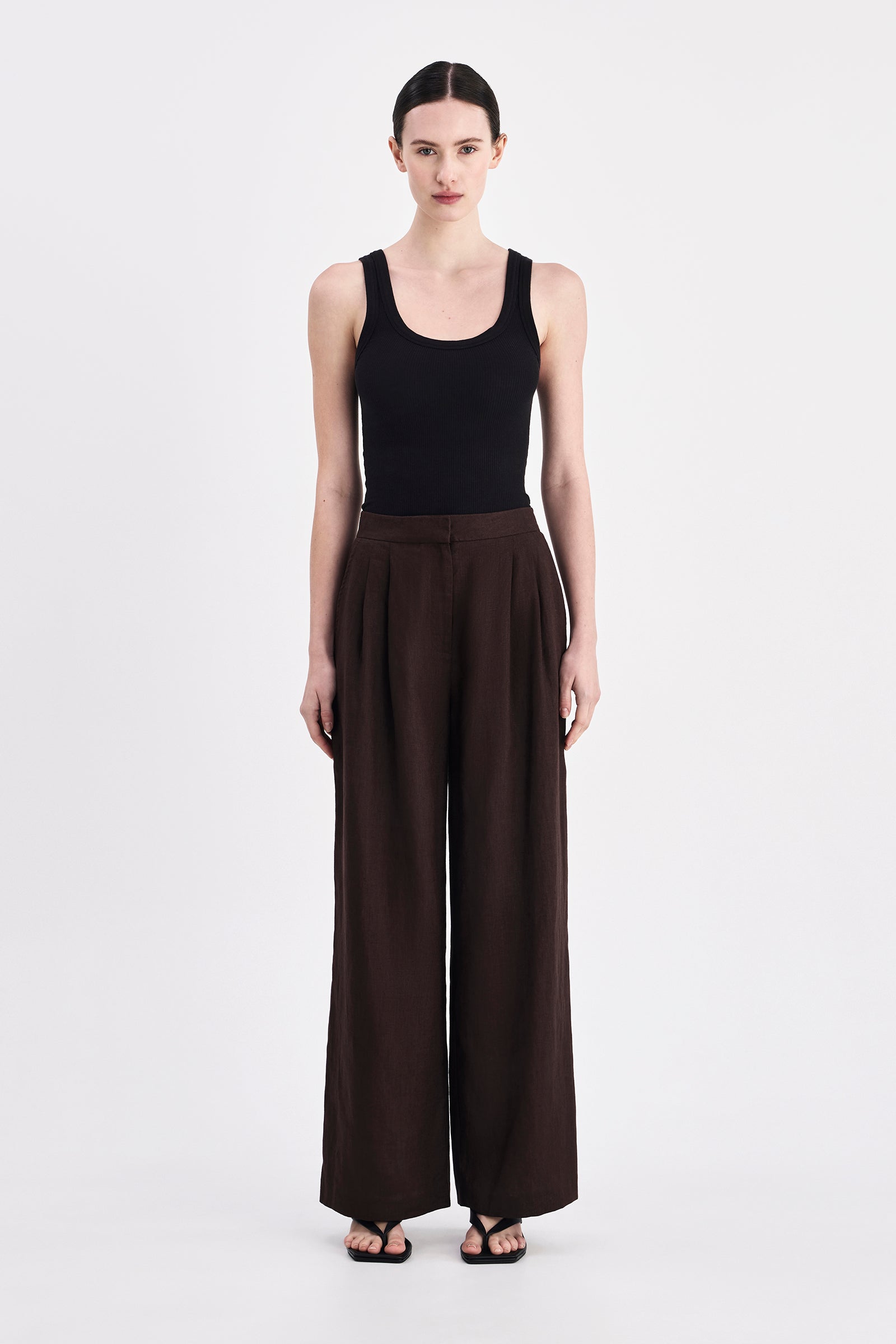 Thilda Linen Pant Raisin 