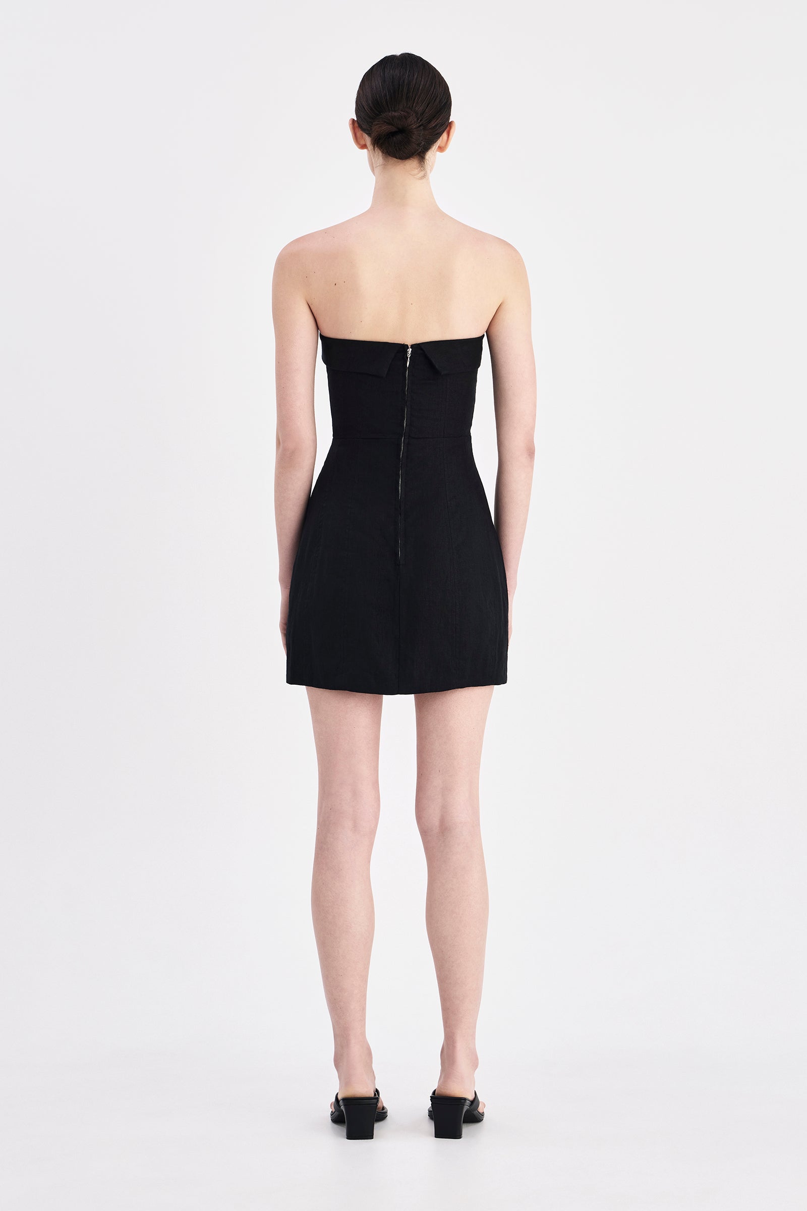 Lyra Linen Dress Black 