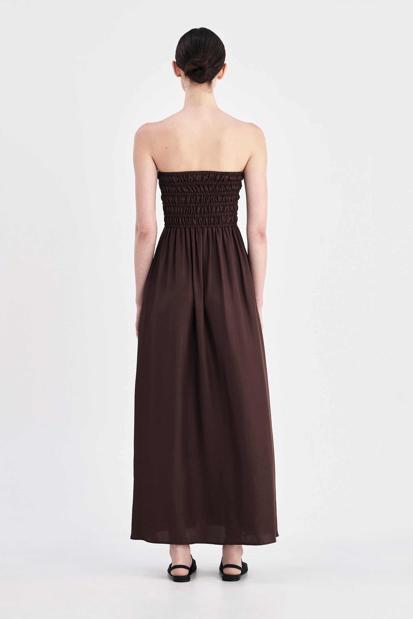 Zuri Tencel Maxi Dress Chocolate 