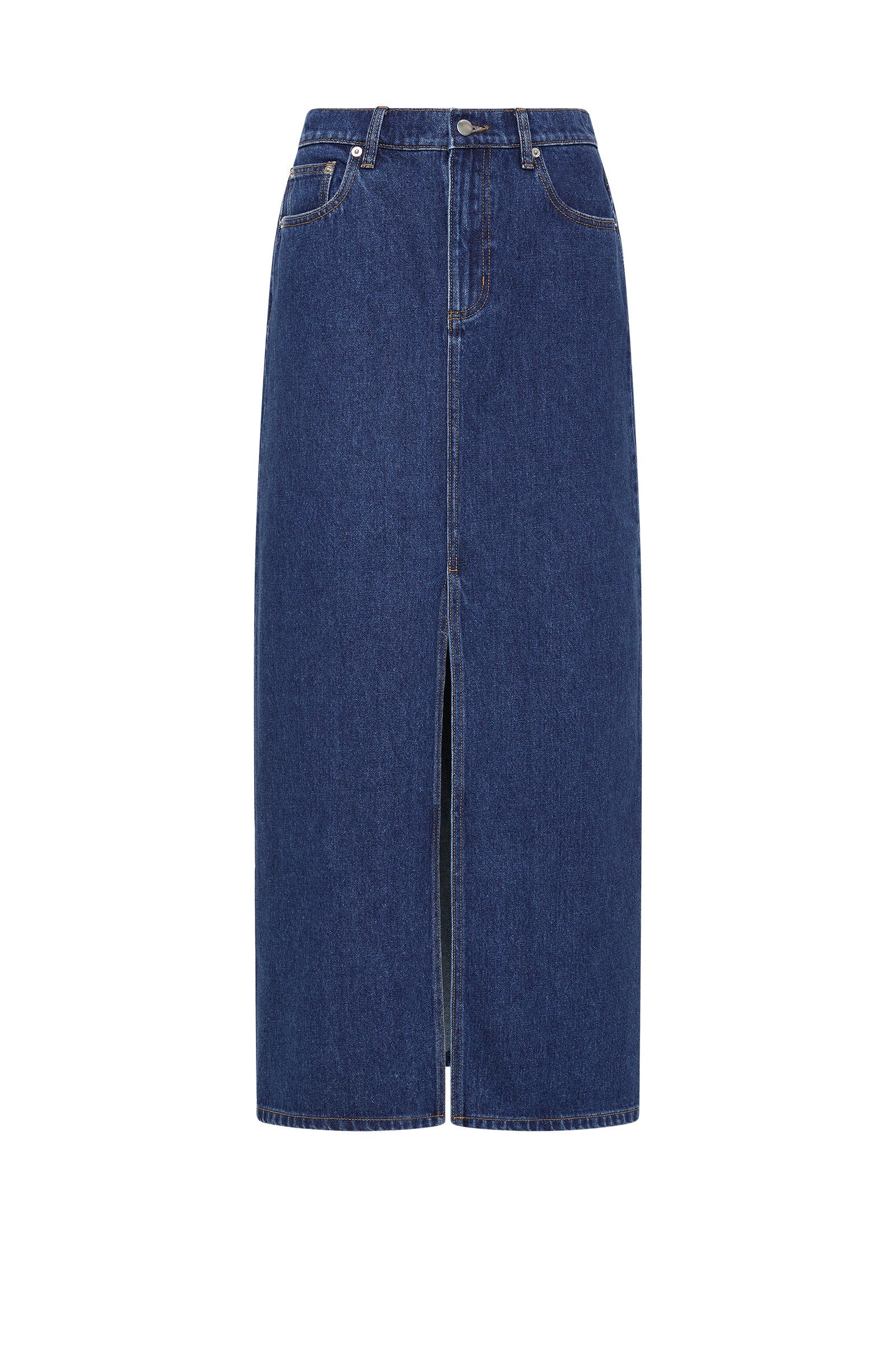 Sia Denim Maxi Skirt Force Blue 