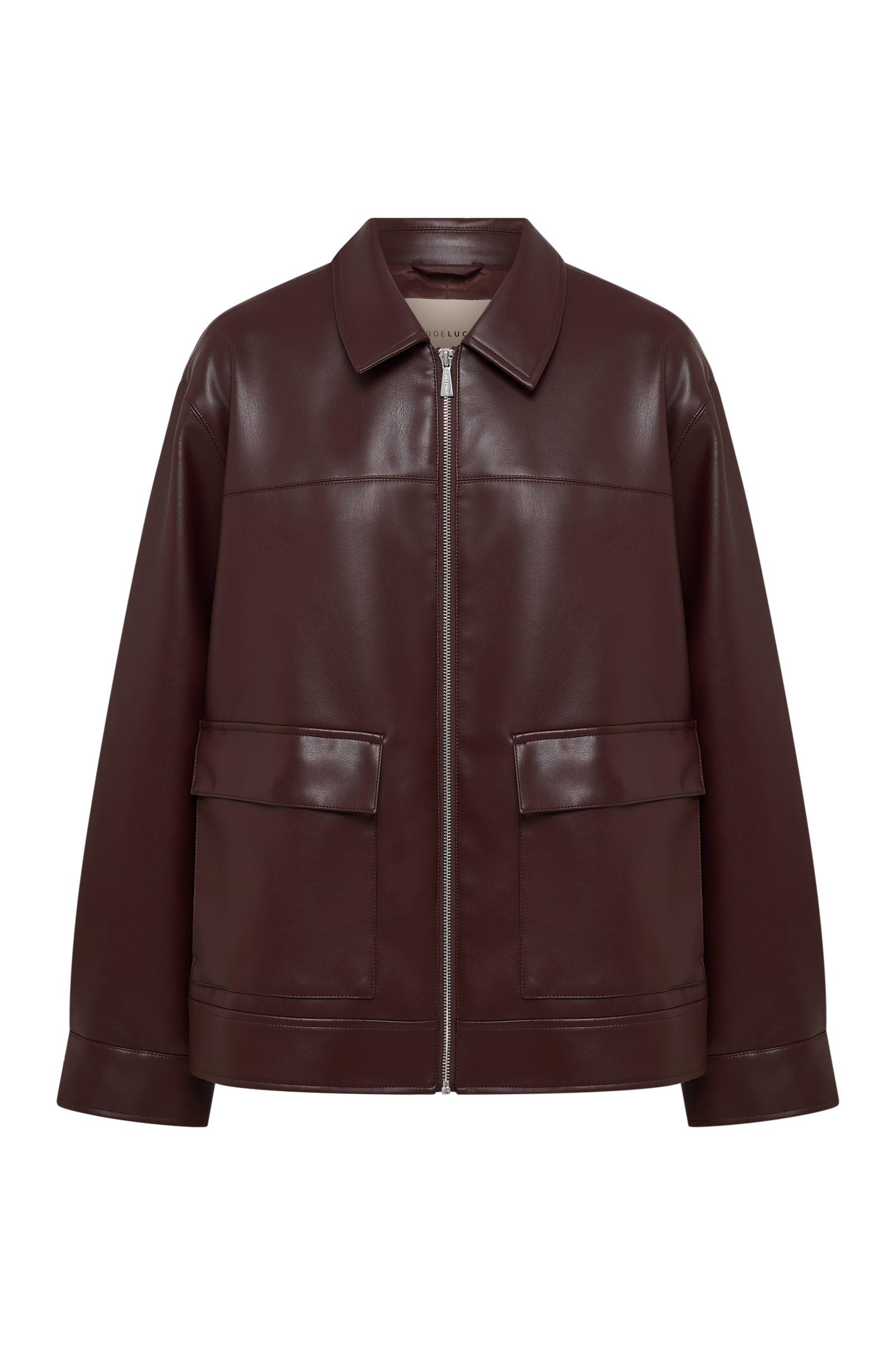 Yaz Faux Leather Jacket Raisin 