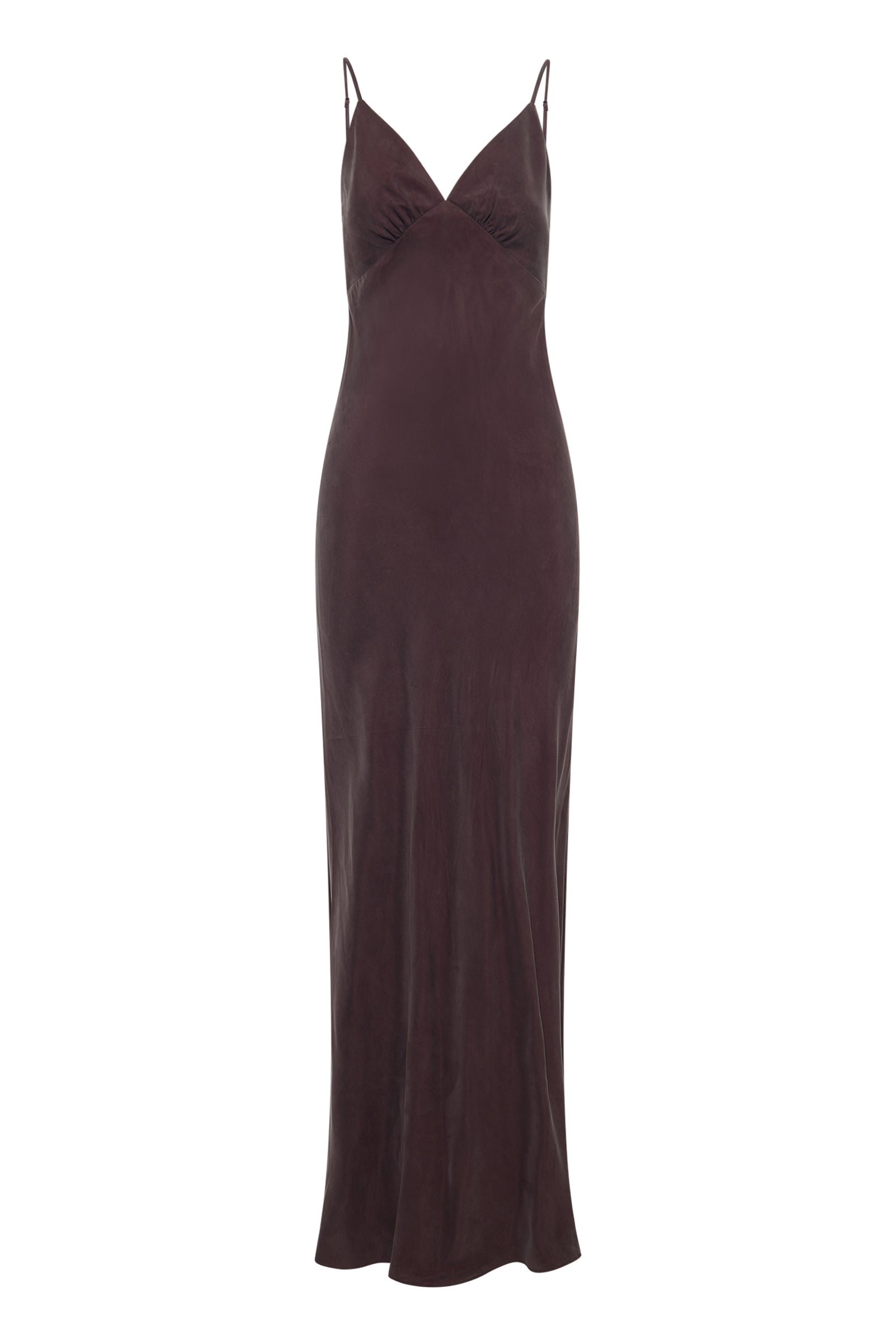 Raven Cupro Slip Dress Raisin 