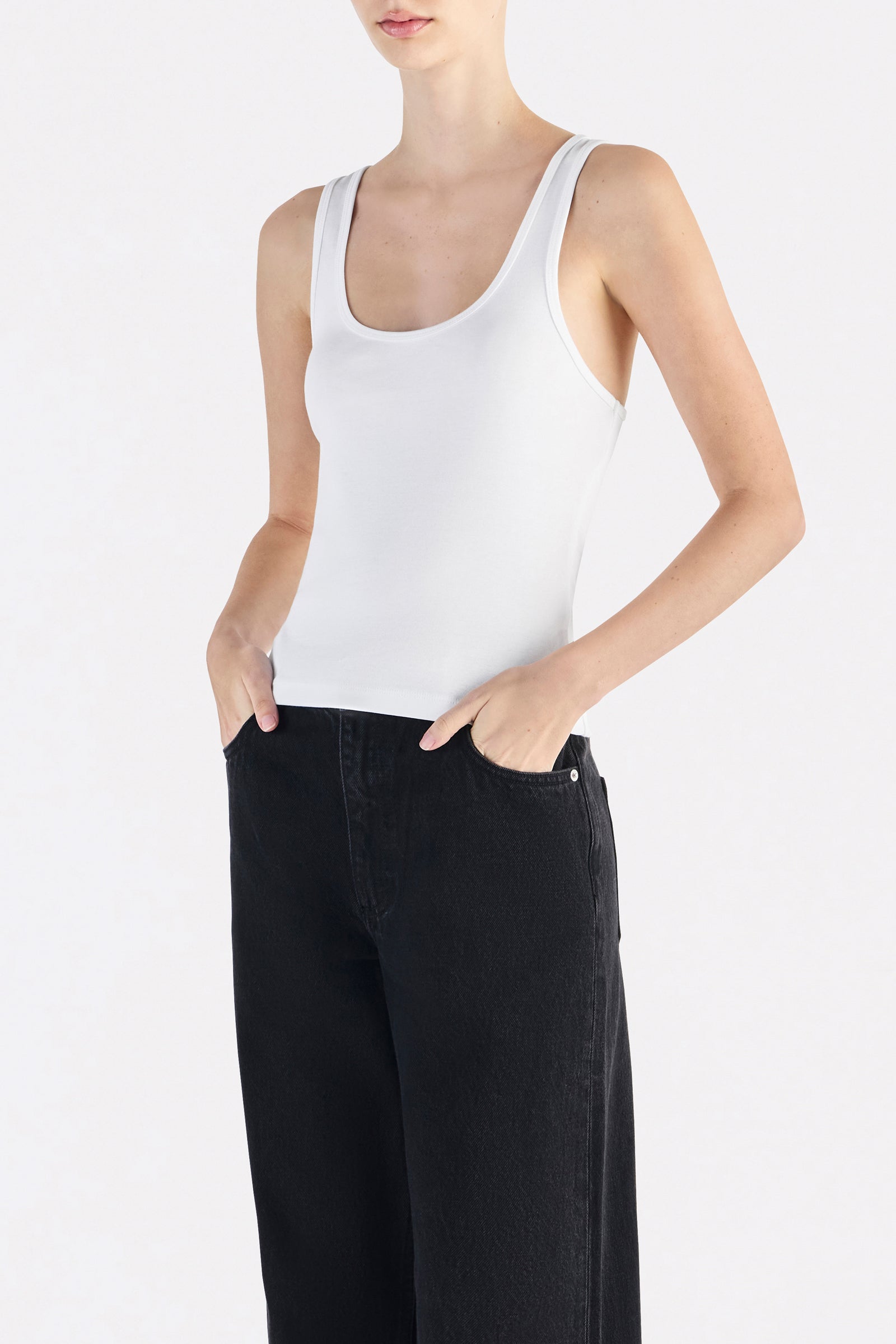 Organic 90s Singlet White 