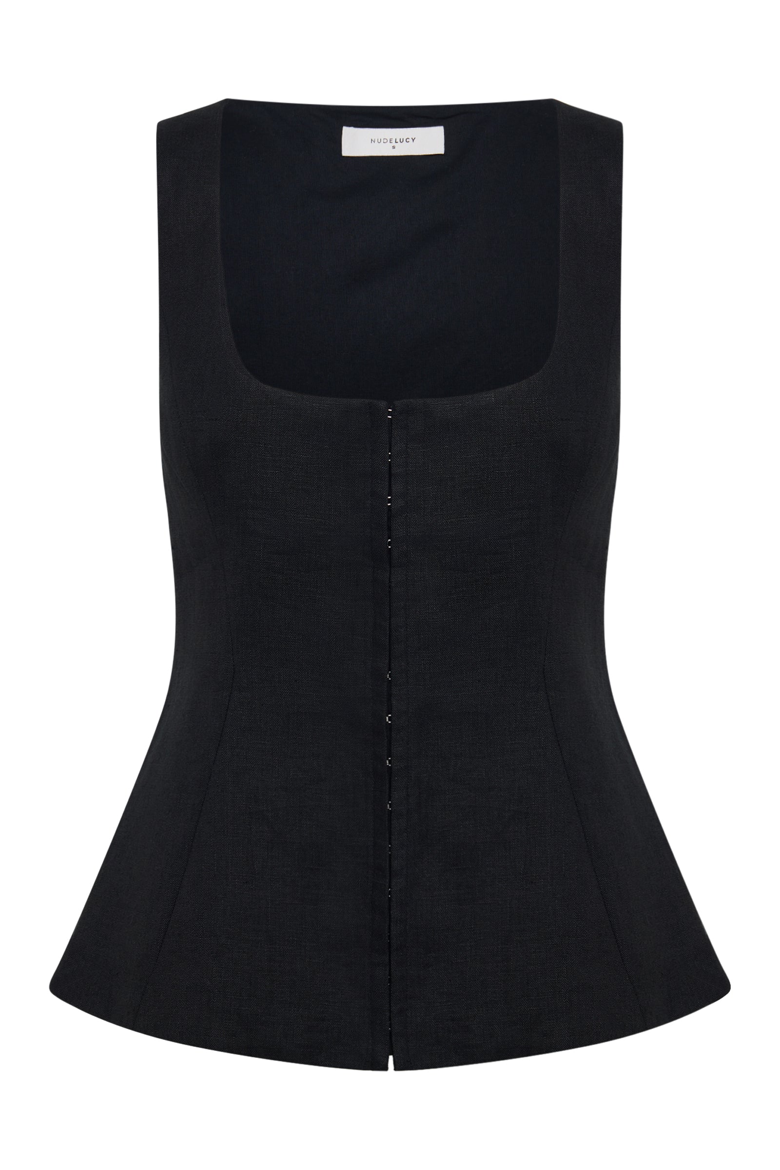 Quinn Linen Vest Black 