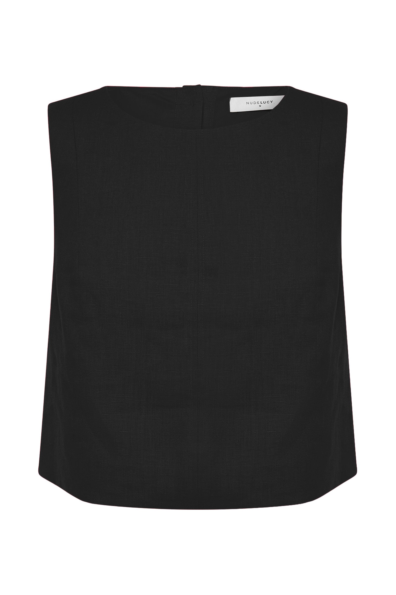 Marli Linen Top Black 