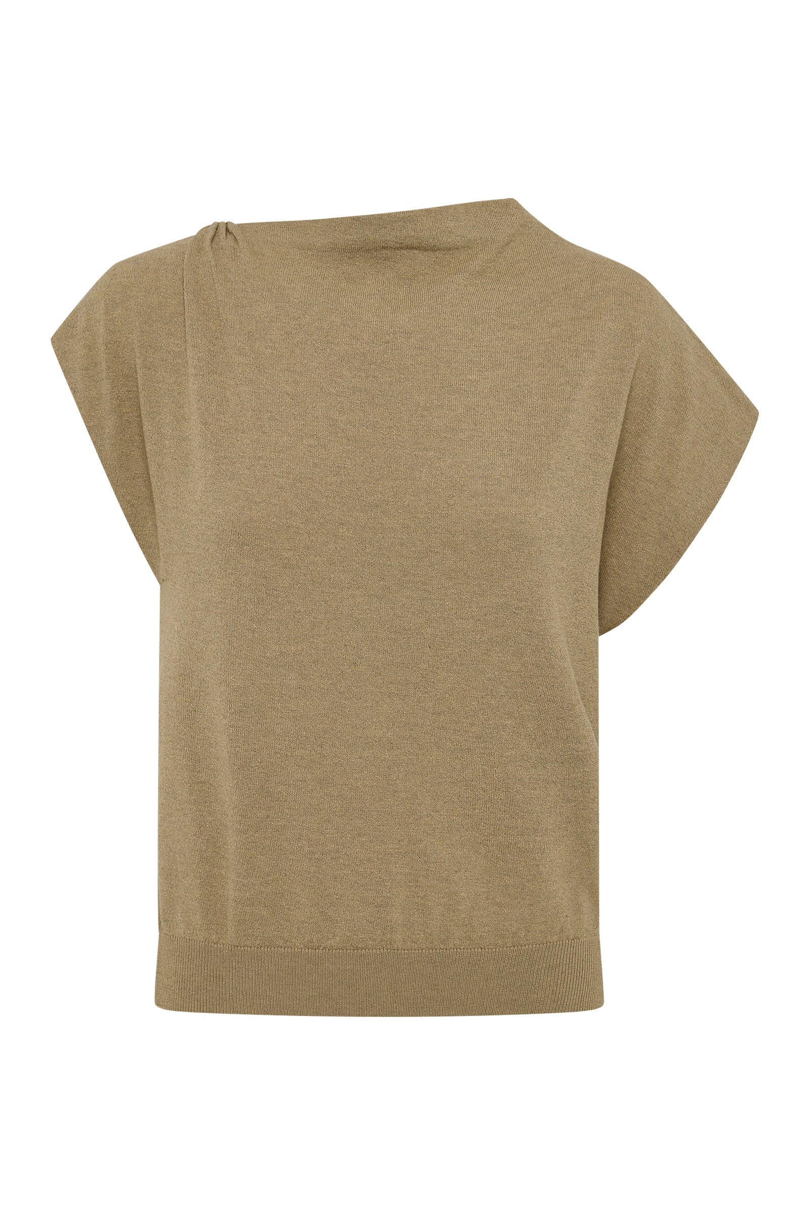 Elvio Merino Blend Top Khaki 