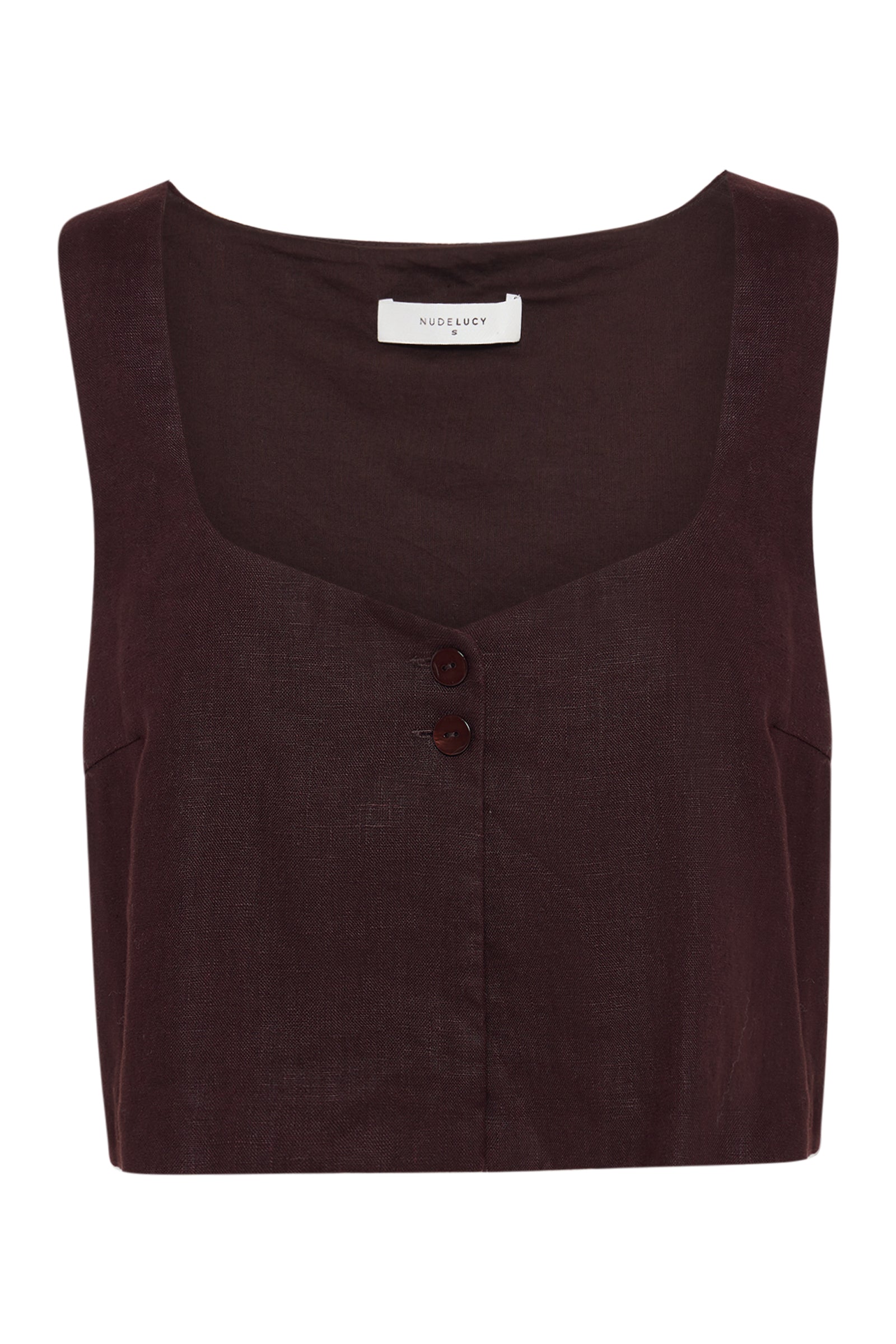 Sian Linen Top Chocolate 