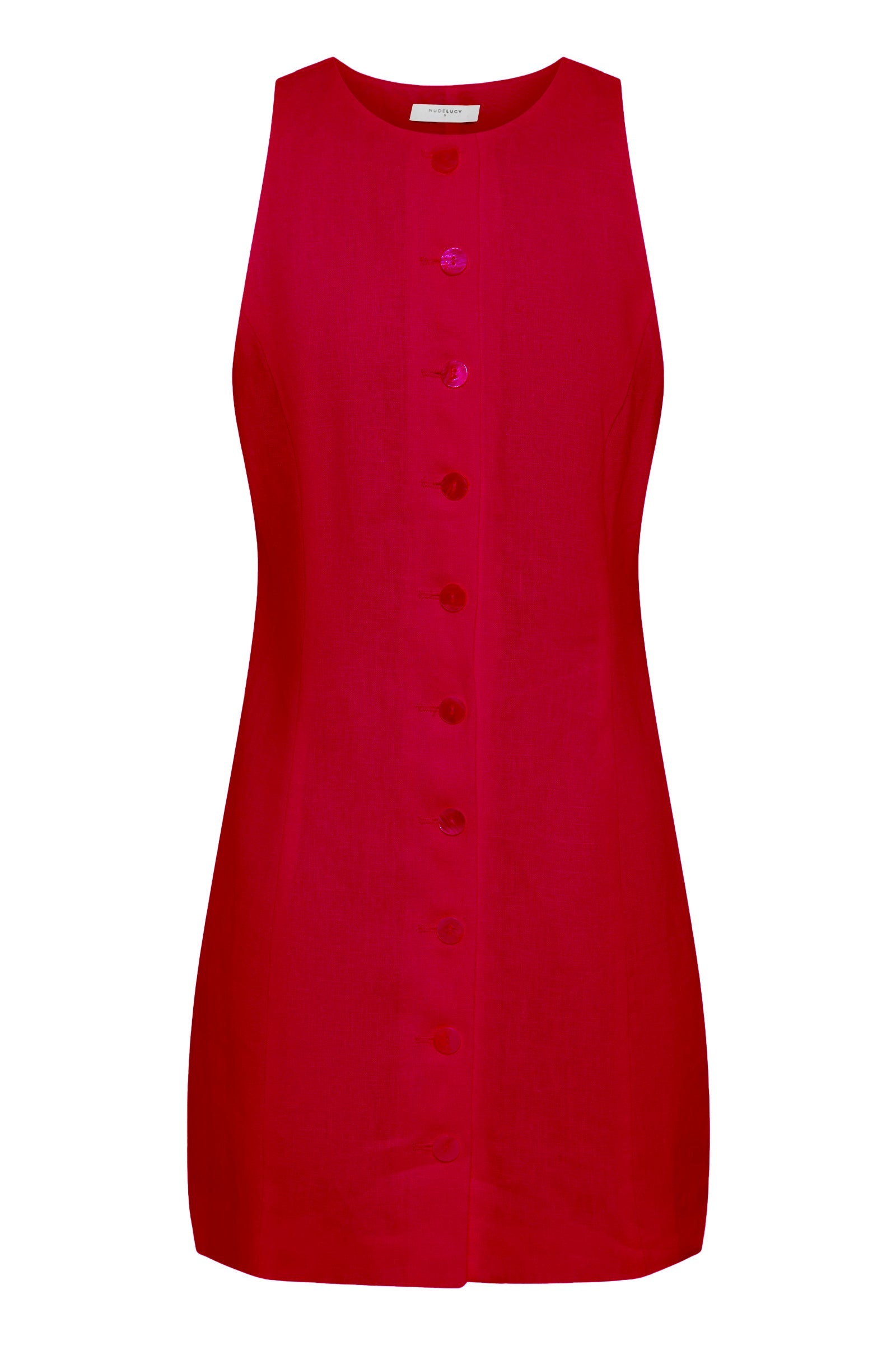 Mazi Linen Mini Dress Cherry 