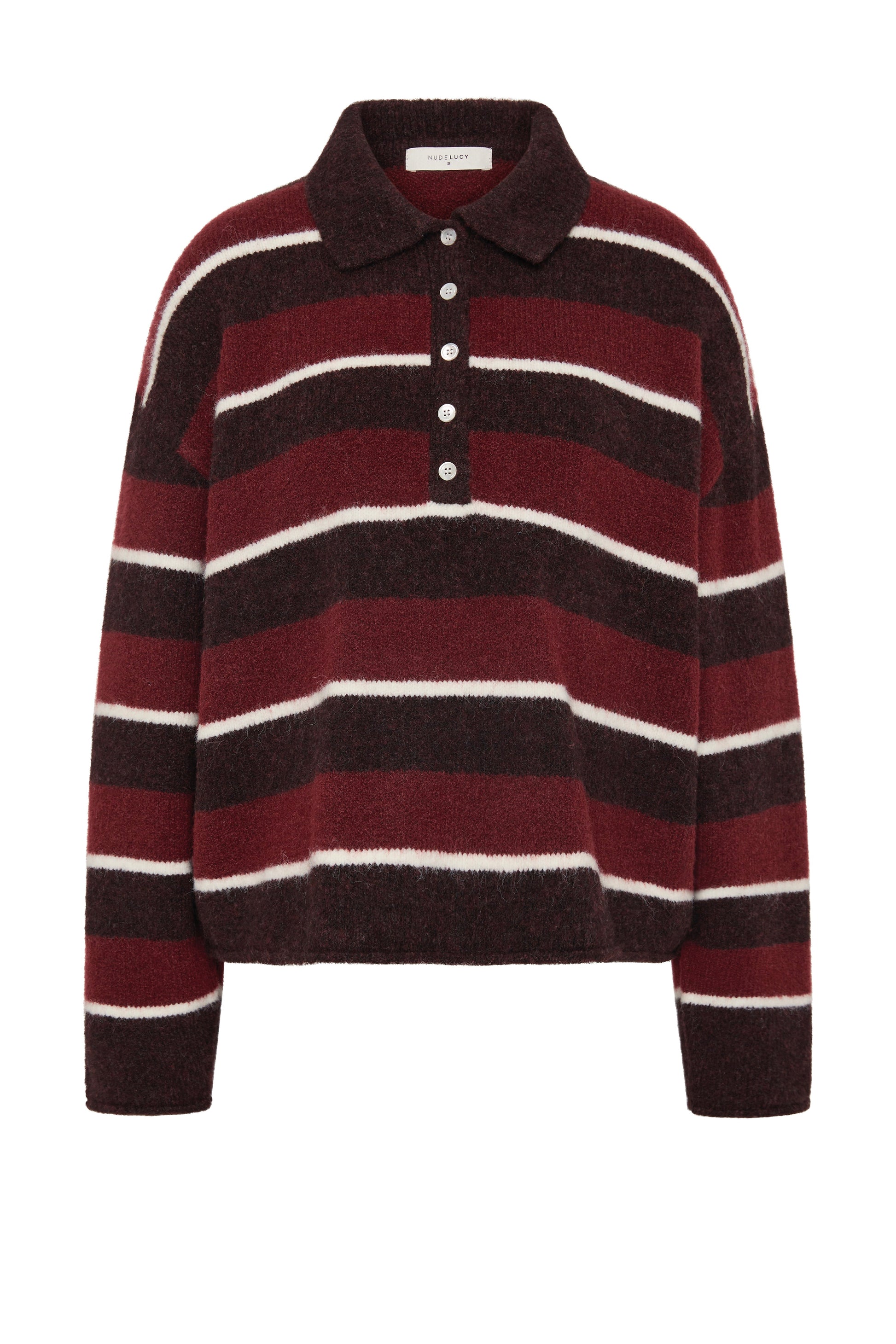 Maia Rugby Knit Mulberry Stripe 