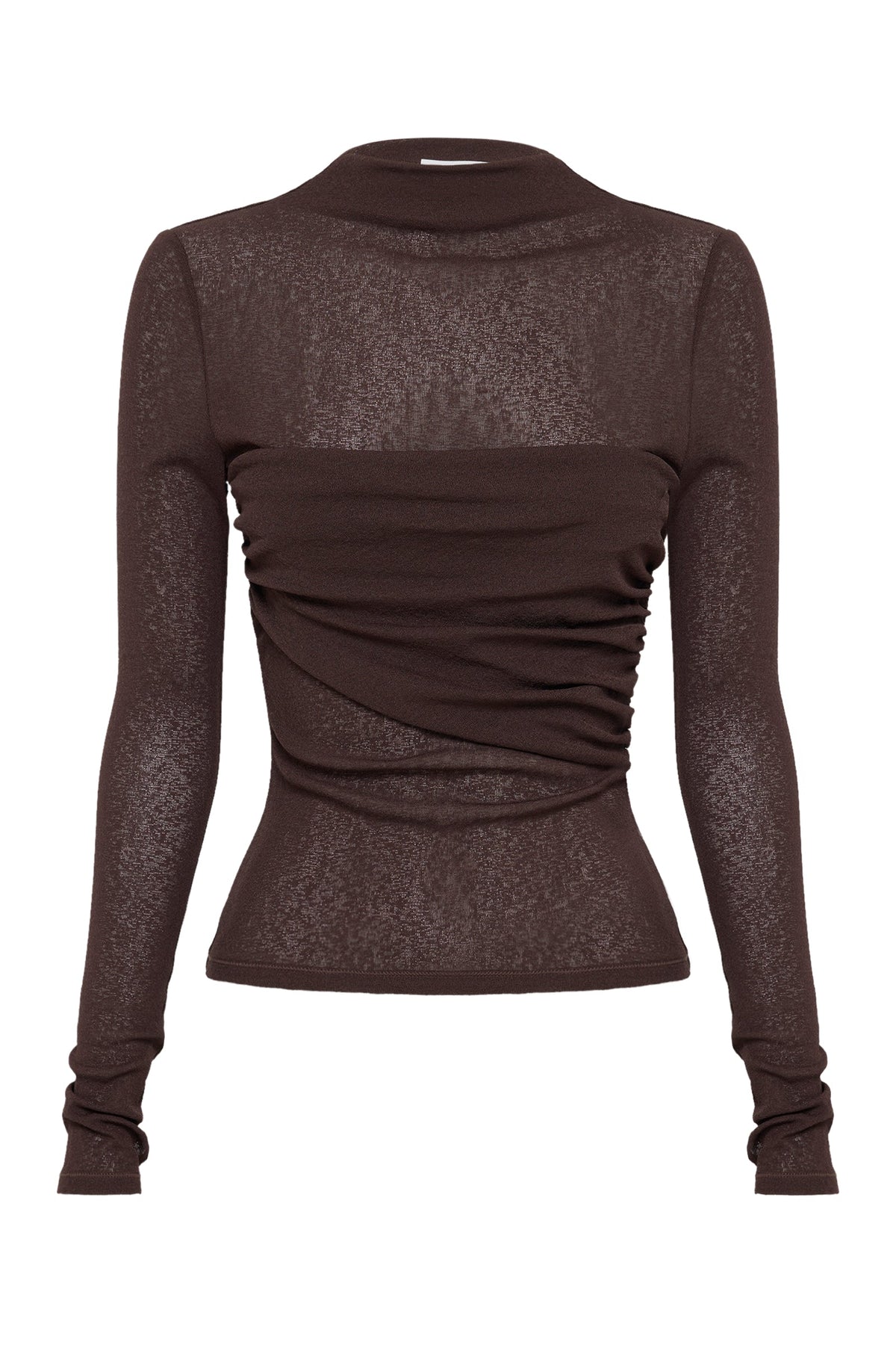 Aster Ls Mesh Top Chocolate 