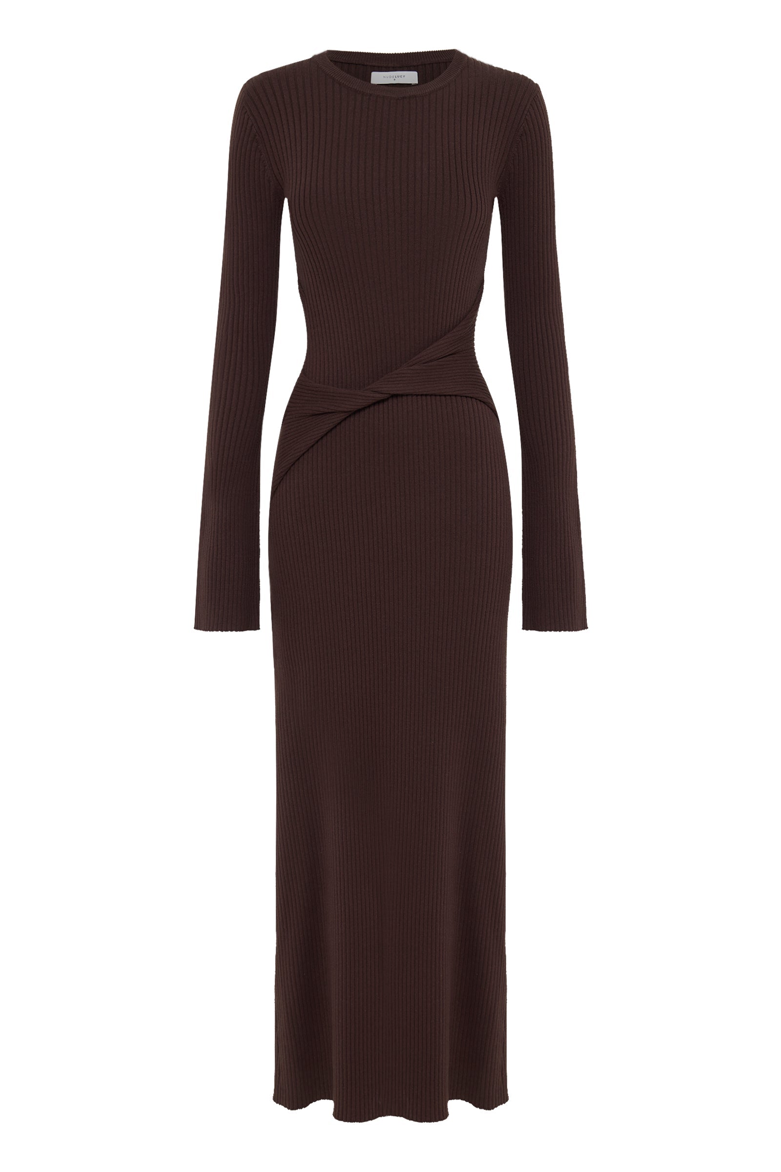 Cecile Knit Maxi Dress Chocolate 
