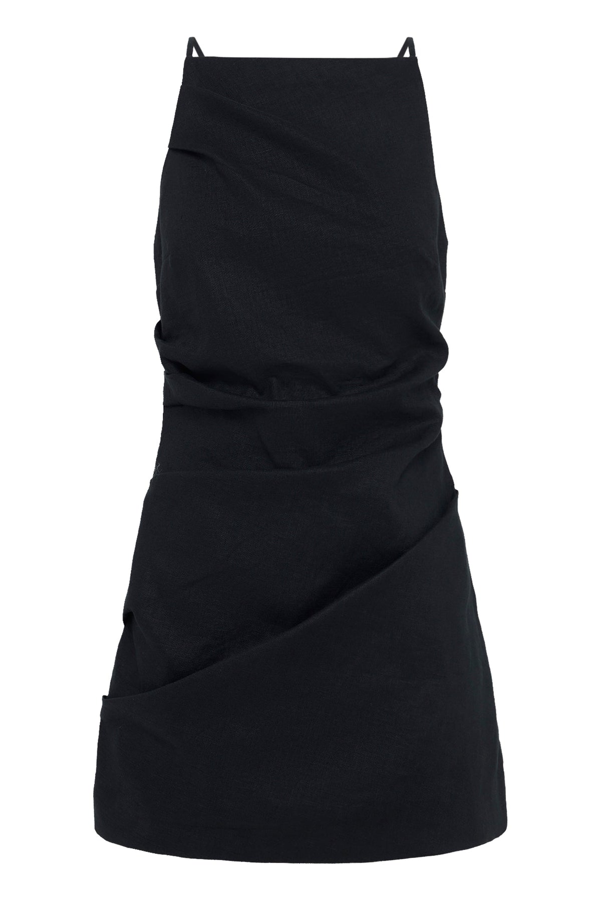 Talitha Linen Mini Dress Black 