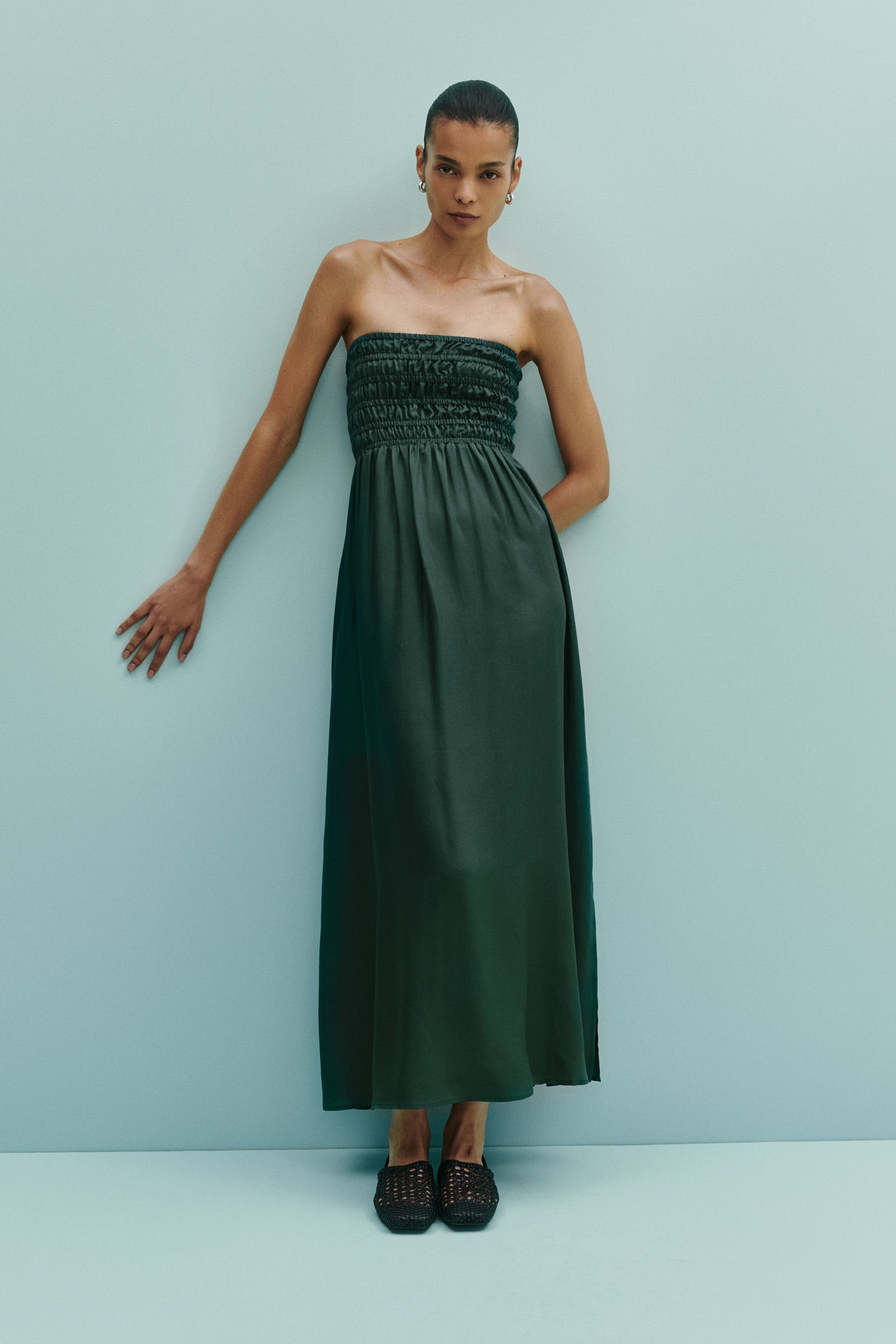 Zuri Tencel Maxi Dress Emerald 