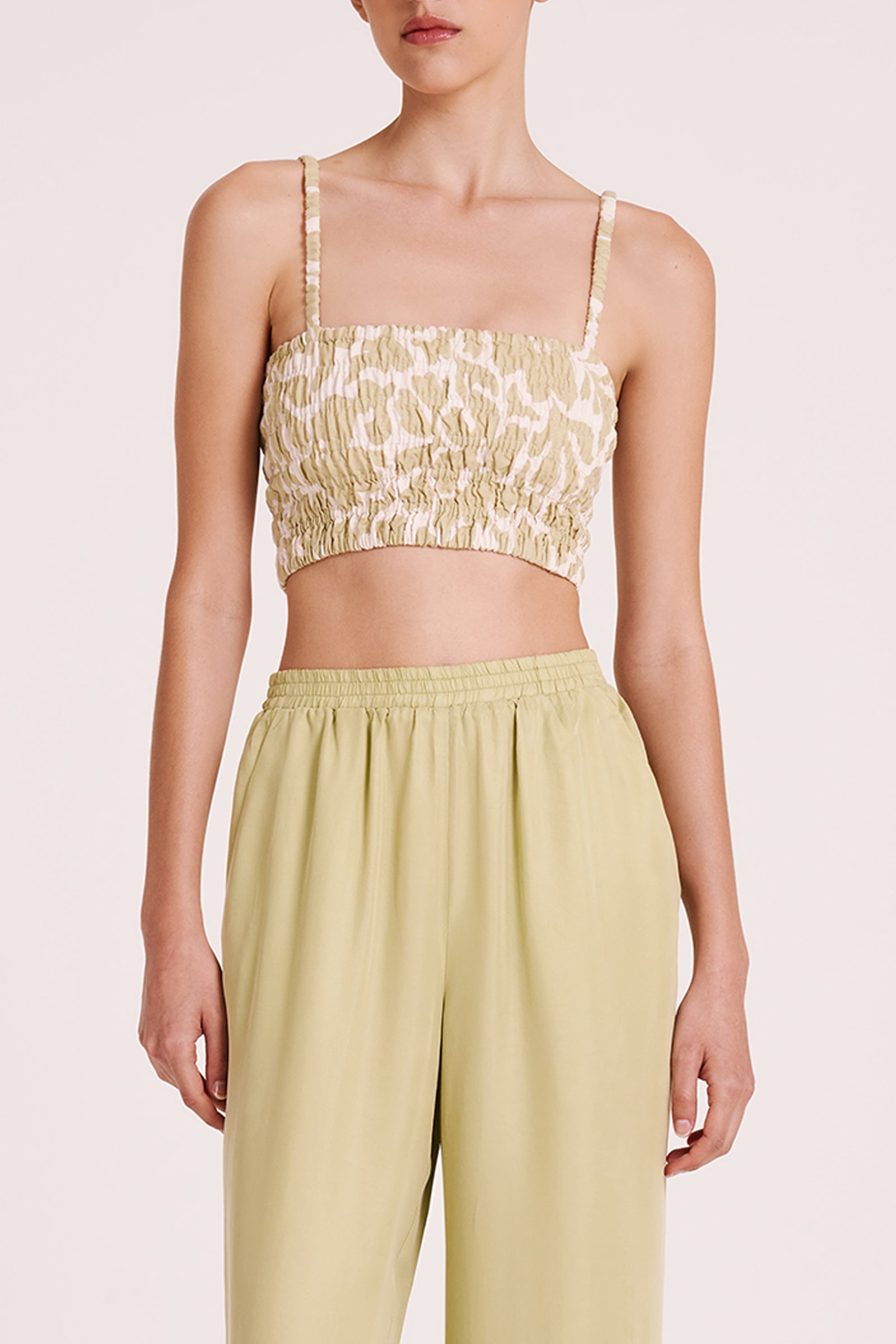 Soraya Shirred Bodice Aloe 