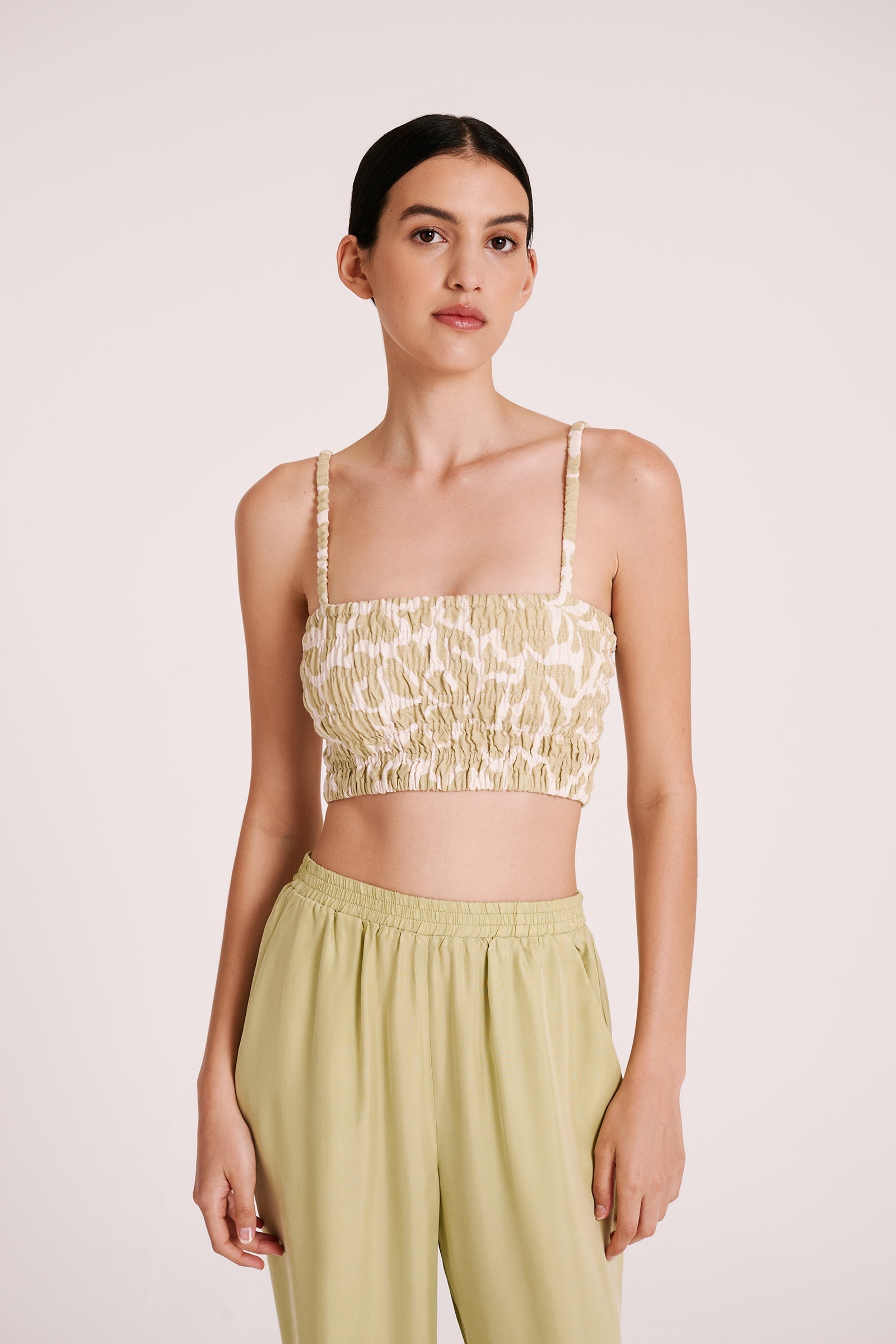 Soraya Shirred Bodice Aloe 