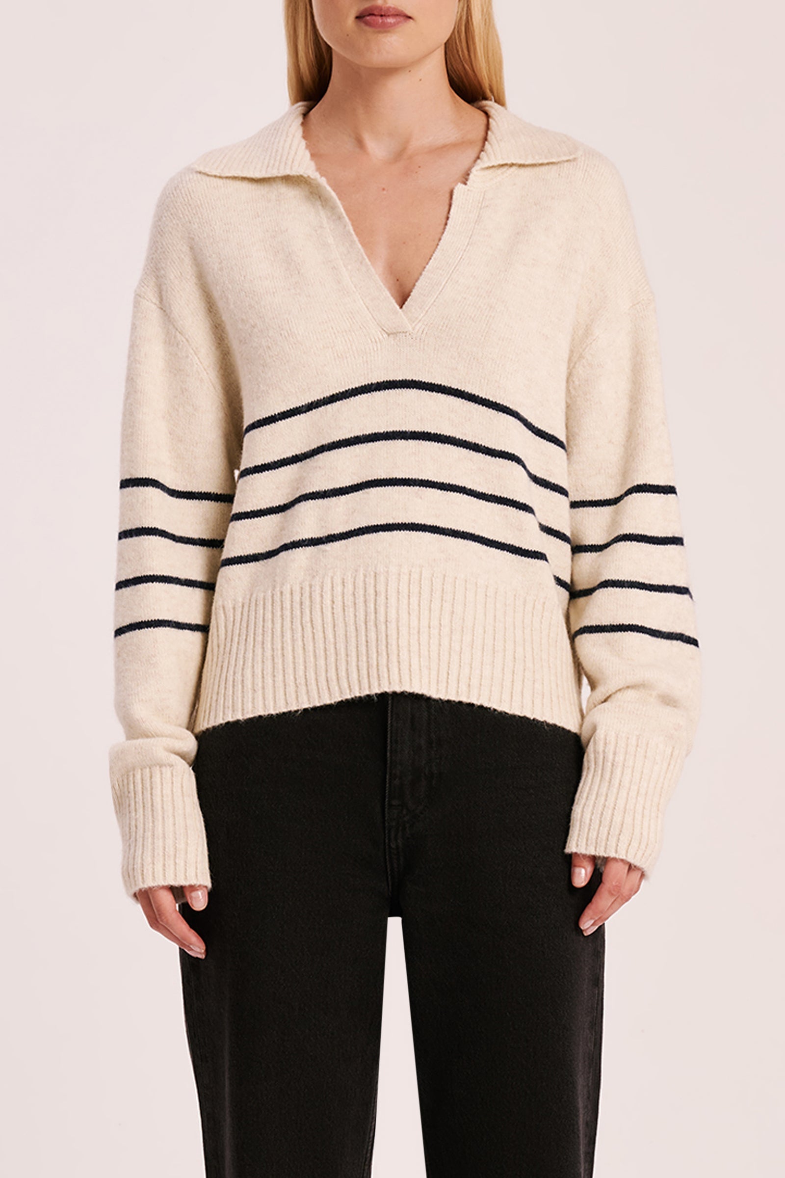 Logan Rugby Knit Cloud Stripe 