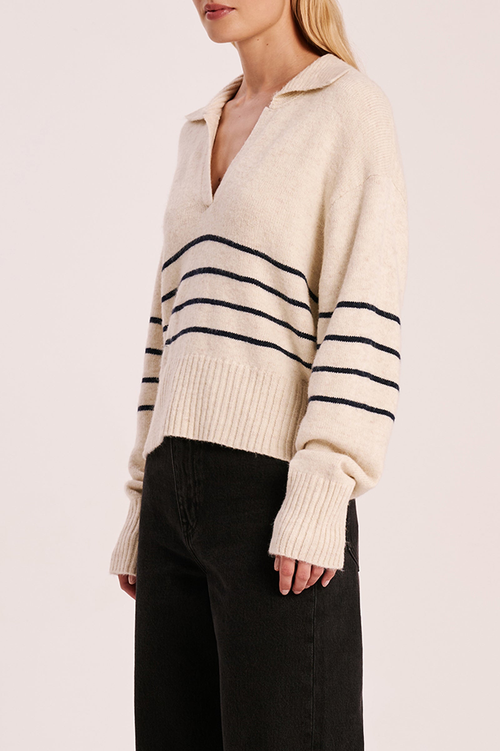 Logan Rugby Knit Cloud Stripe 