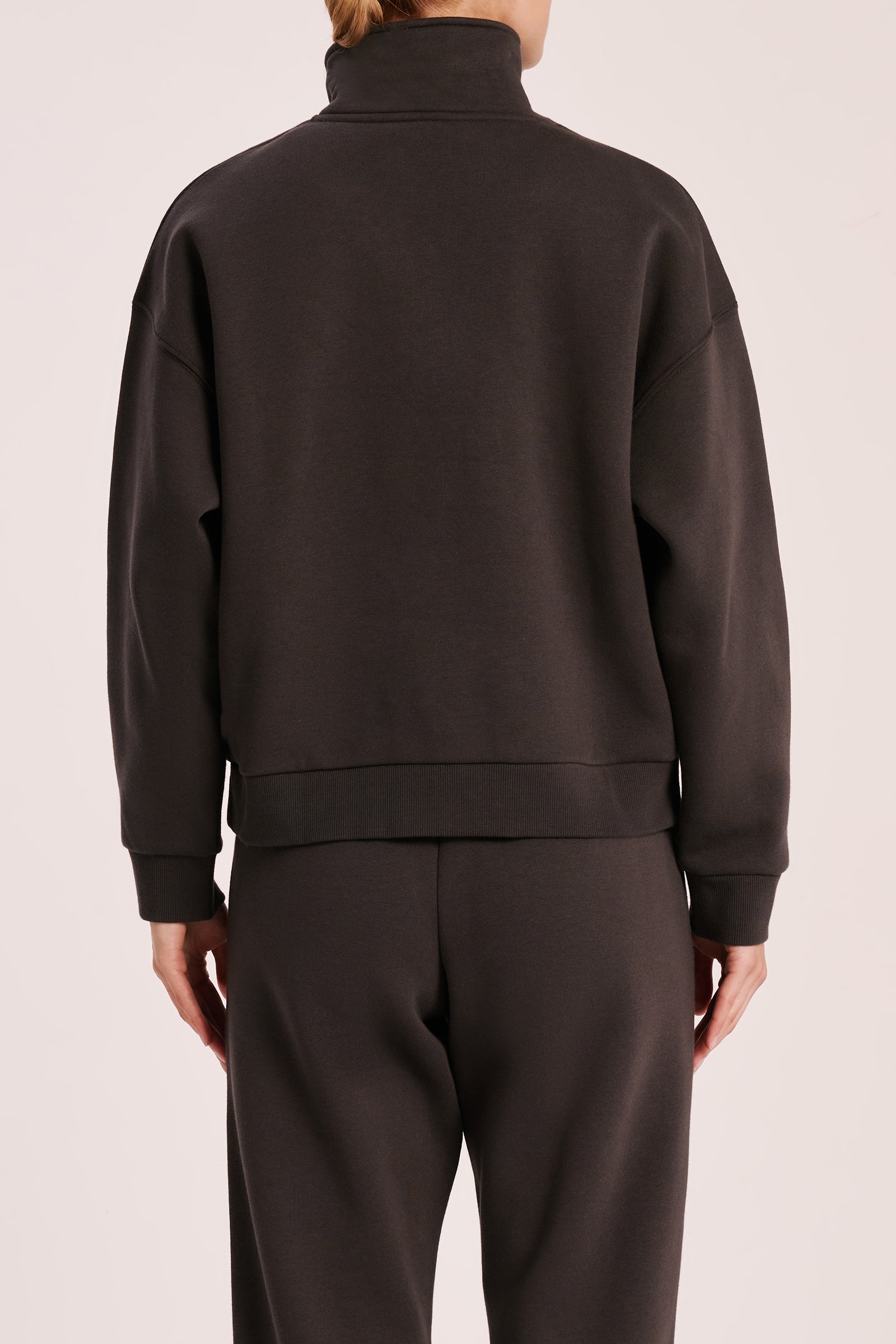 Carter Classic Zip Front Sweat Coal 