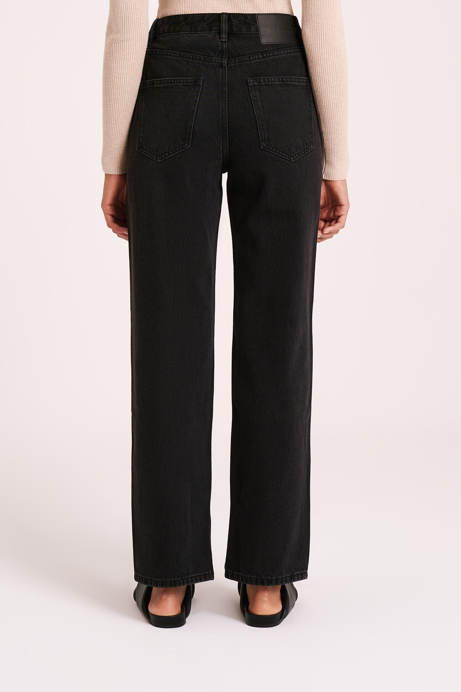 Organic Split Hem Jean Vintage Black 