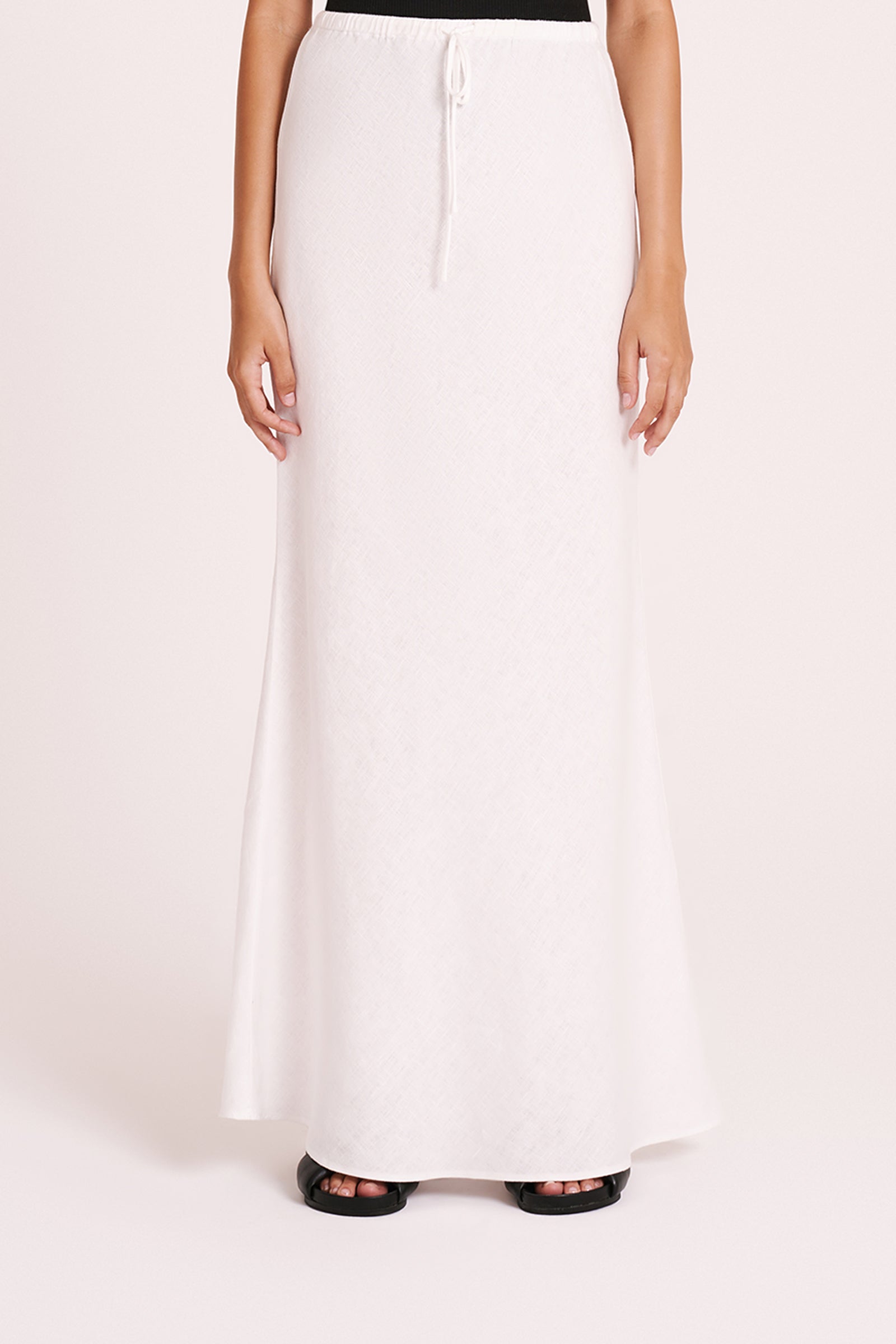 Amani Linen Skirt White 