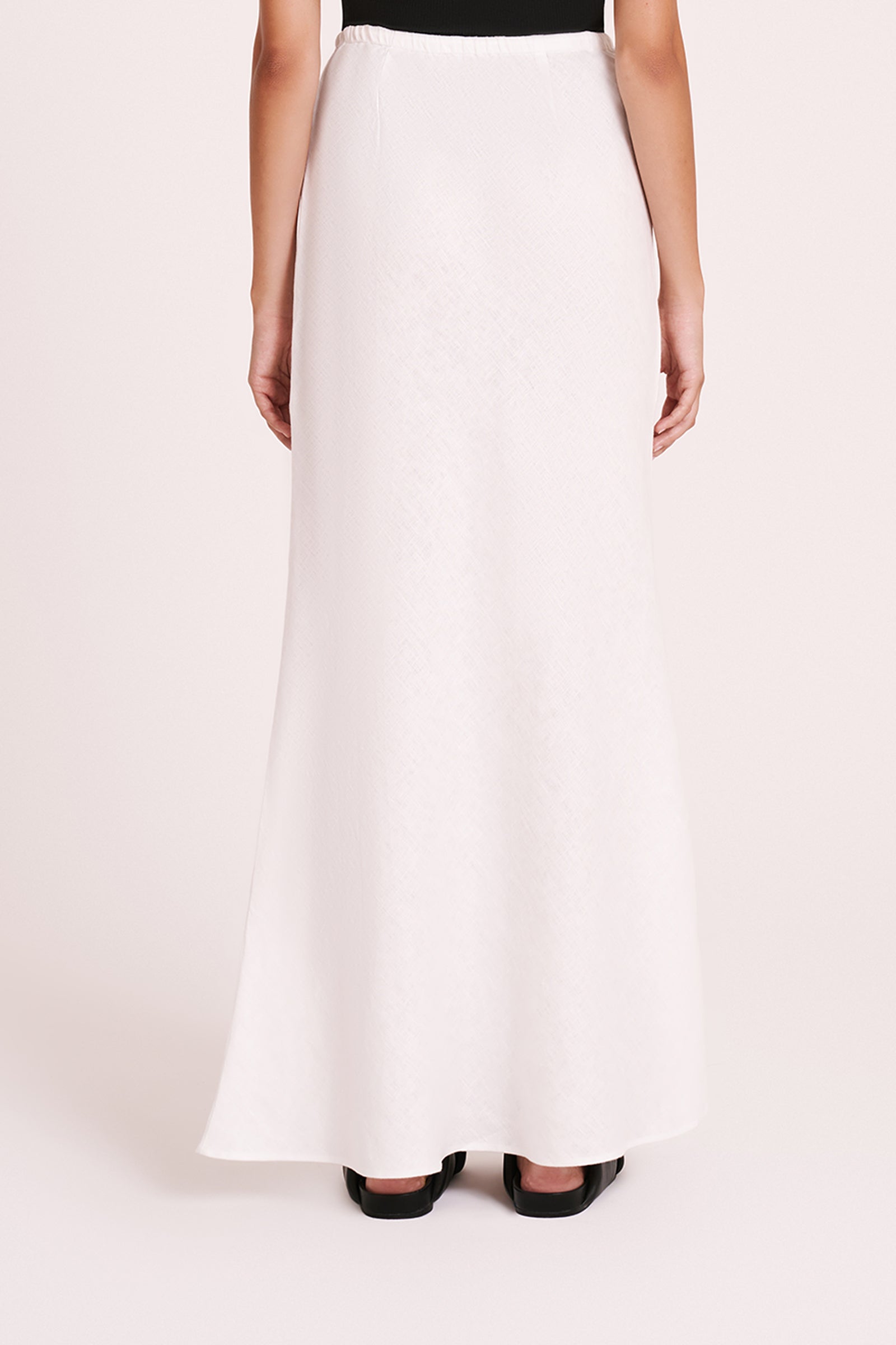 Amani Linen Skirt White 