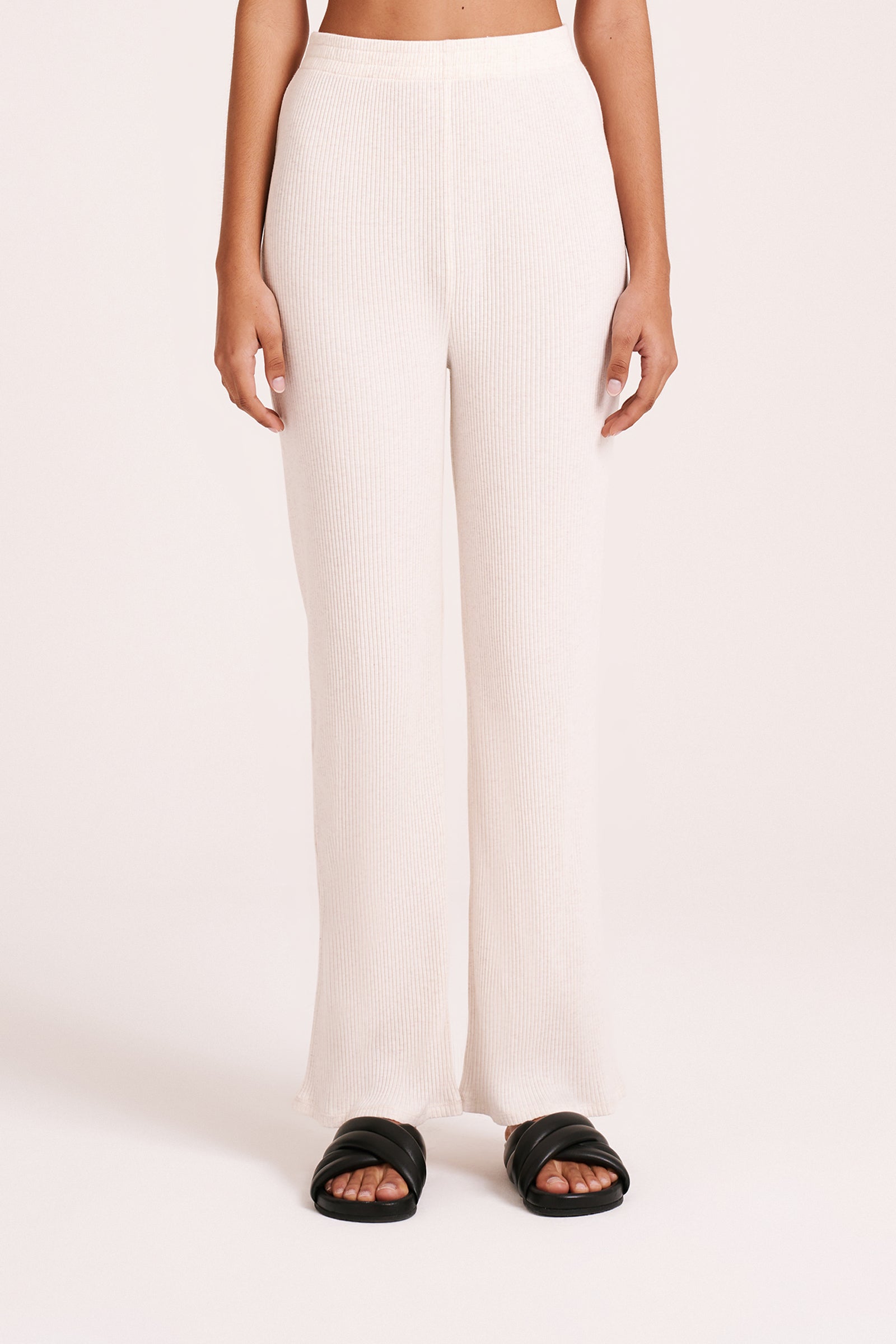 Nude Lounge Ribbed Pant Cream Marle 