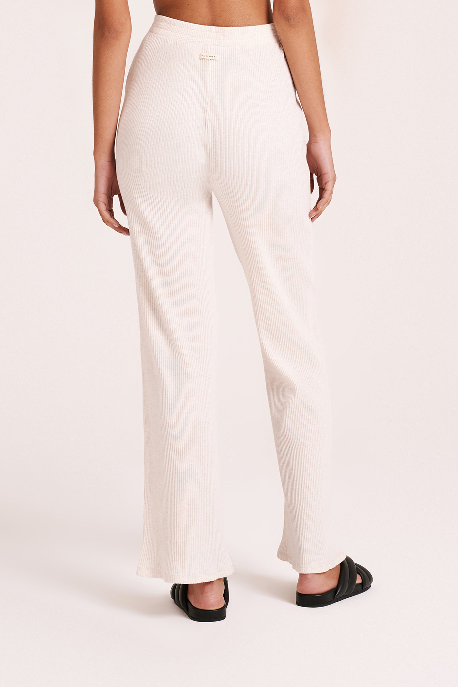 Nude Lounge Ribbed Pant Cream Marle 