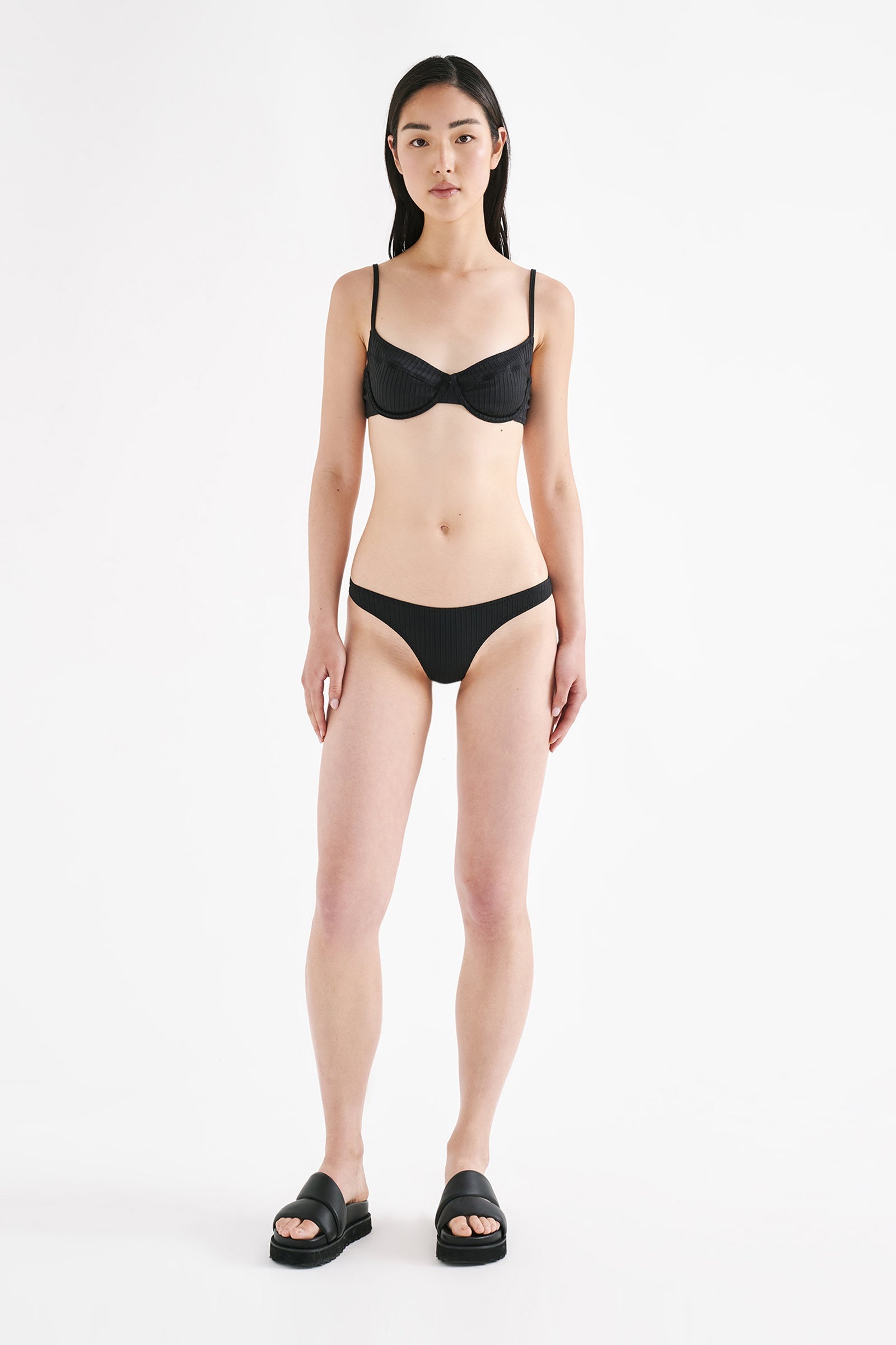 Rib Cheeky Brief Black 