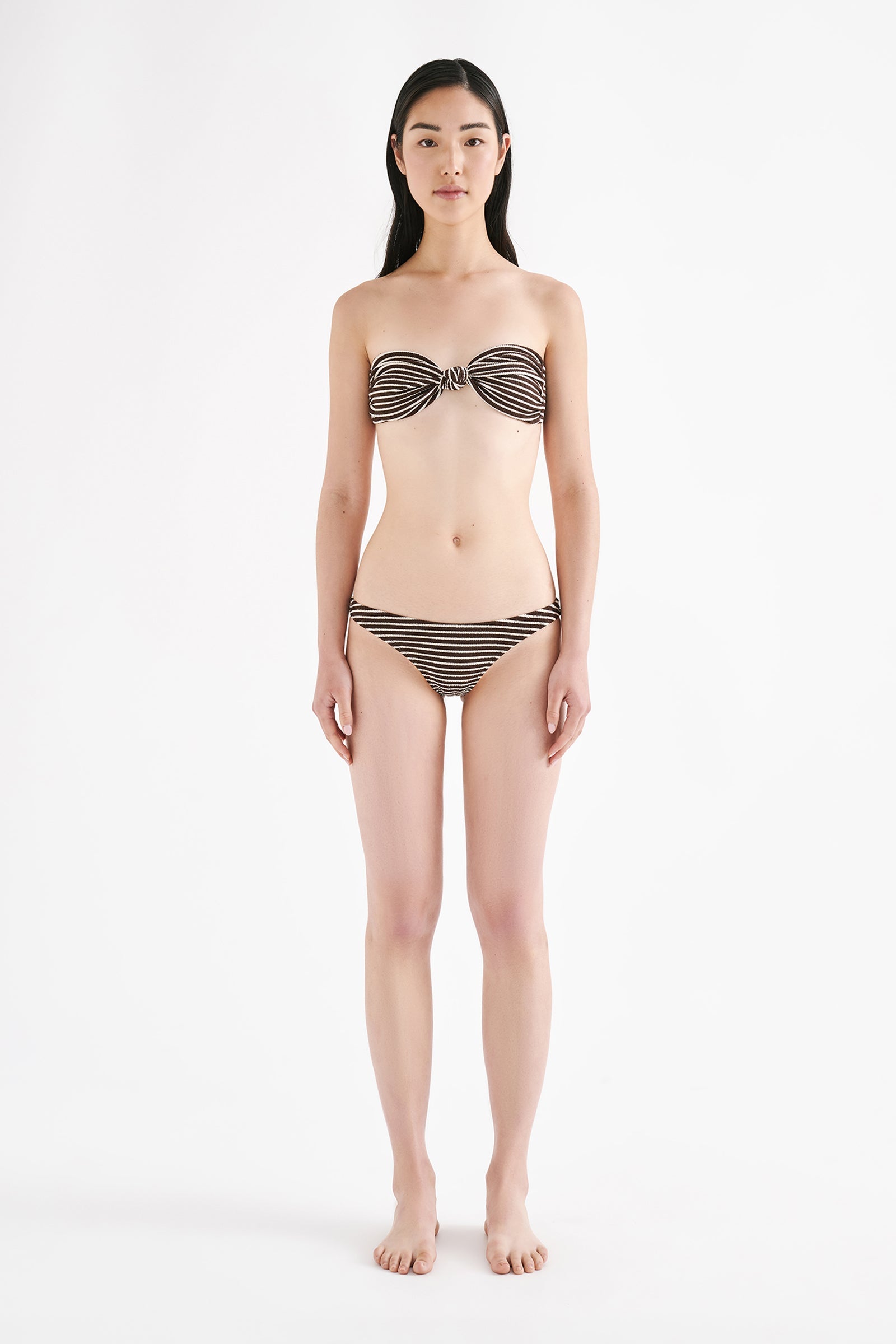Stripe Crinkle Cheeky Brief Stripe 