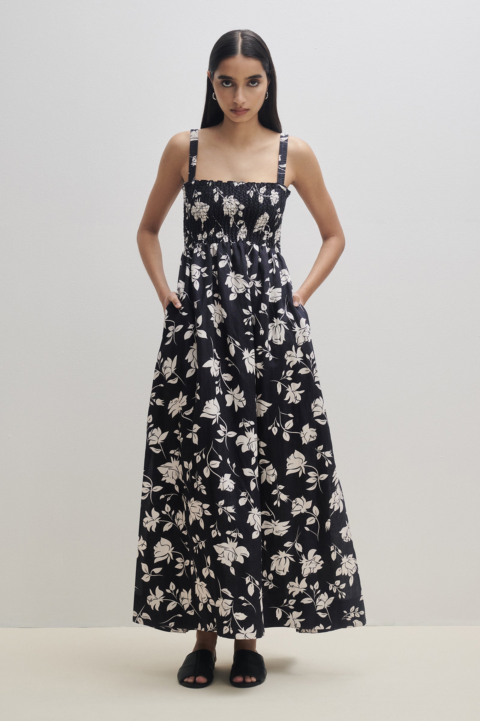 Shop Alba Linen Maxi Dress | Nude Lucy USA Shop Alba Linen Maxi Dress | Nude Lucy USA