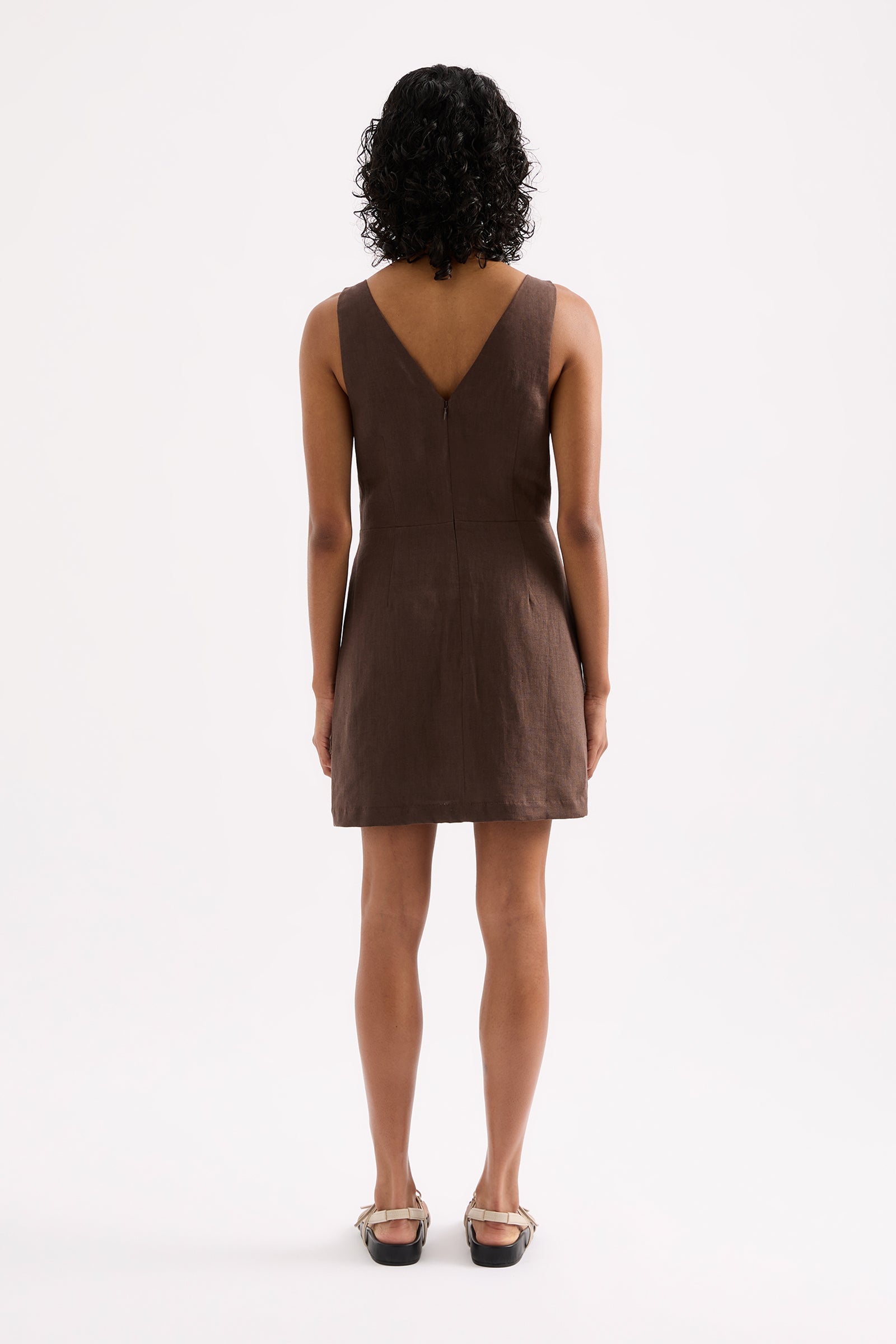 nude lucy blair linen mini dress Nude Lucy Blair Linen Mini Dress Chilli