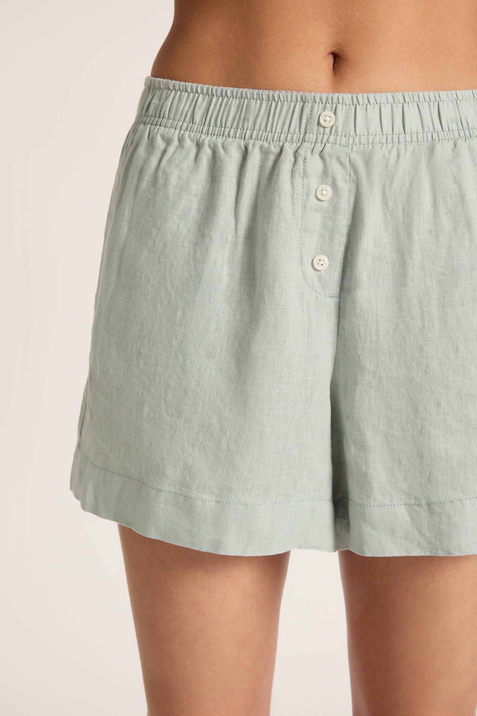 Lounge Linen Short Seafoam 
