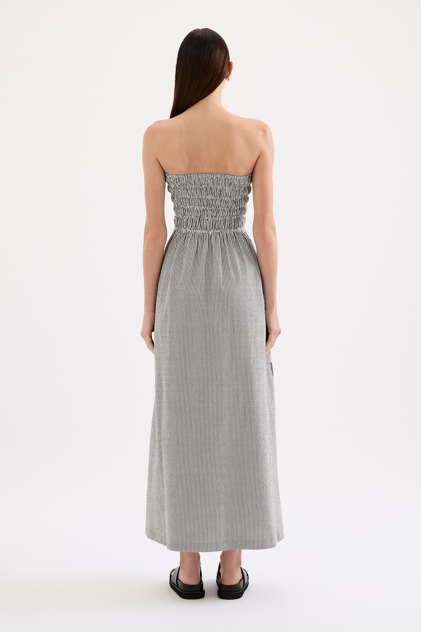 Quinn Maxi Dress Black Stripe 