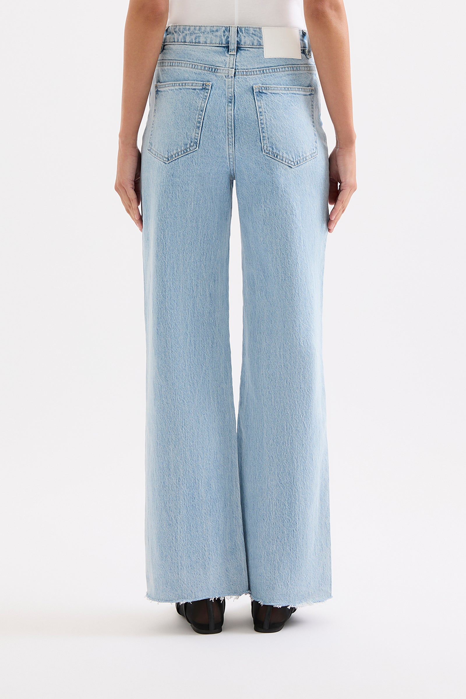 Cali Stretch Wide Leg Jean Sky Blue 